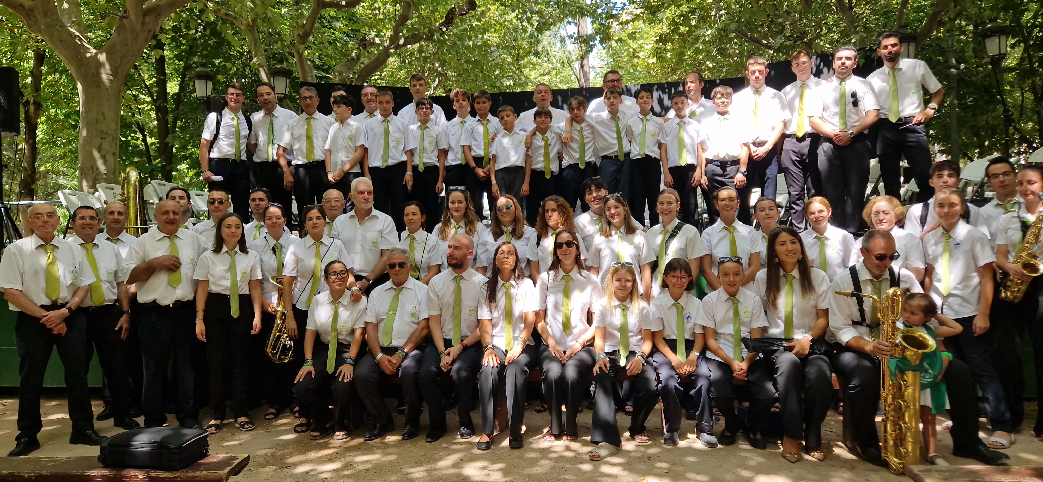Actuación de la Banda de Música de Huesca en su 40 aniversario en las fiestas de San Lorenzo 2025. Foto Myriam Martínez