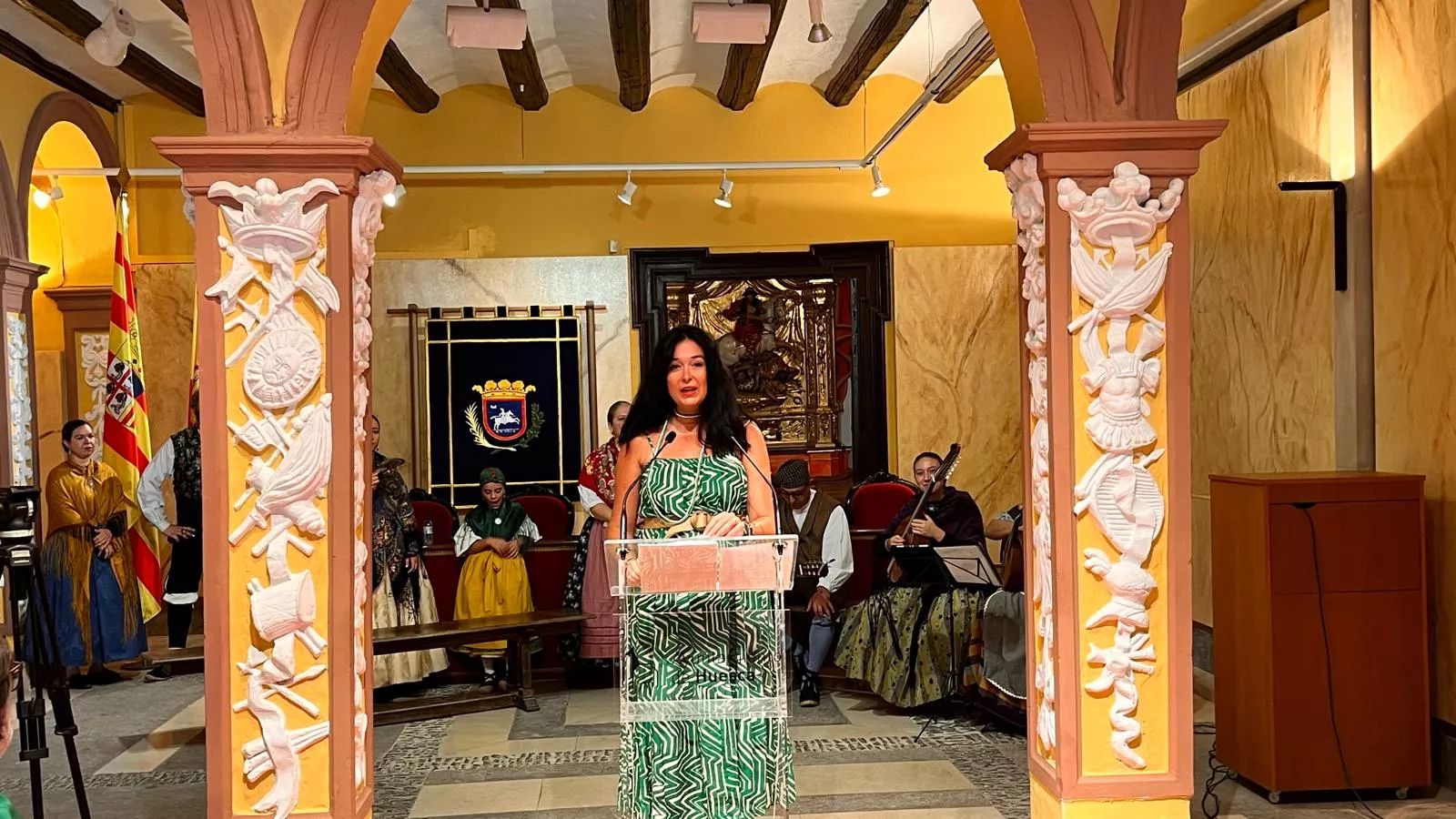 Acto laurentino de reconocimiento a los oscenses en el exterior. Foto Mercedes Manterola