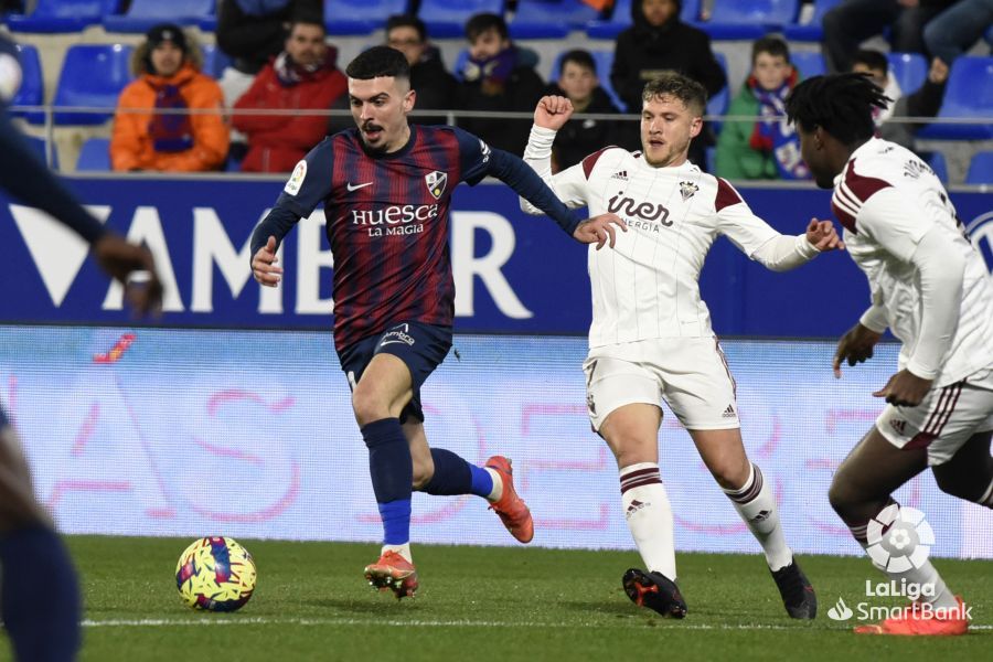 Imagen del partido Huesca Albacete. Foto La Liga 