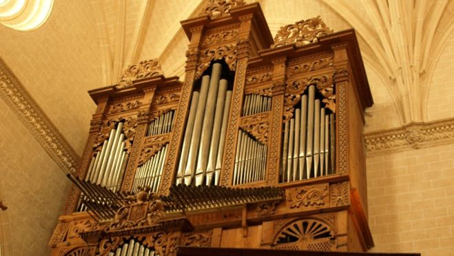 Órgano de la Colegiata de Santa María la Mayor de Alquézar. Foto: Parque Cultural del Río Vero