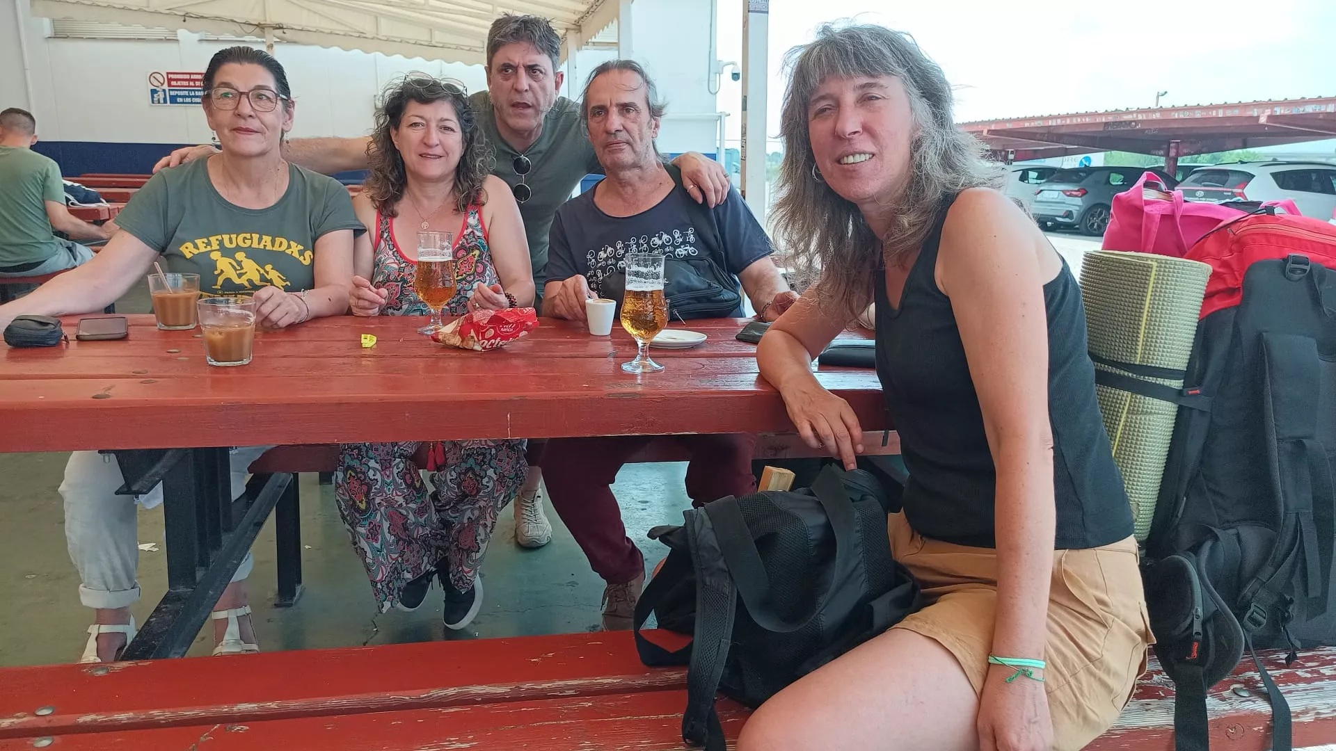 David, Mar, Armando, Olga, Mila, Juan Carlos, Pili y Toño, integrantes de la caravana.