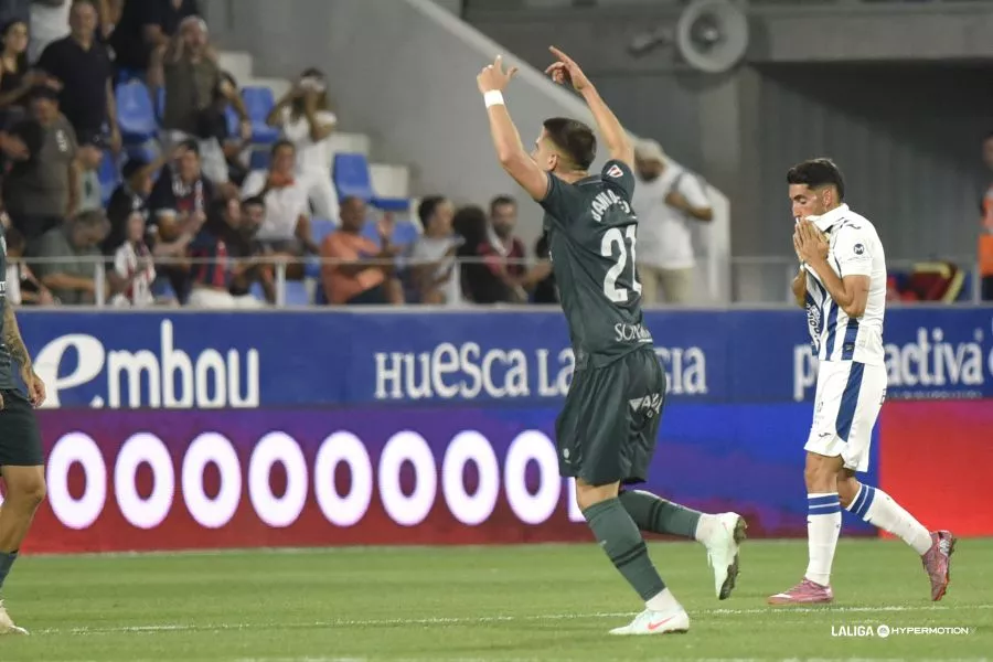 Dani Ojeda celebra el gol ante el Leganés. Foto: LaLiga