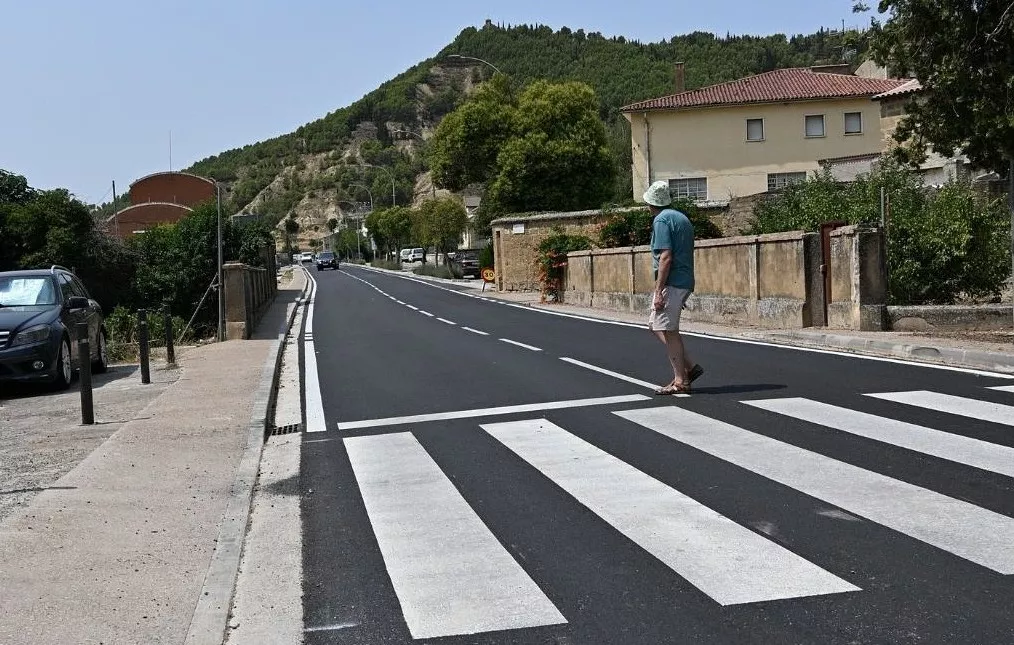 Ayerbe estrena una entrada renovada y segura tras la finalización de las obras de la travesía de la A-125.