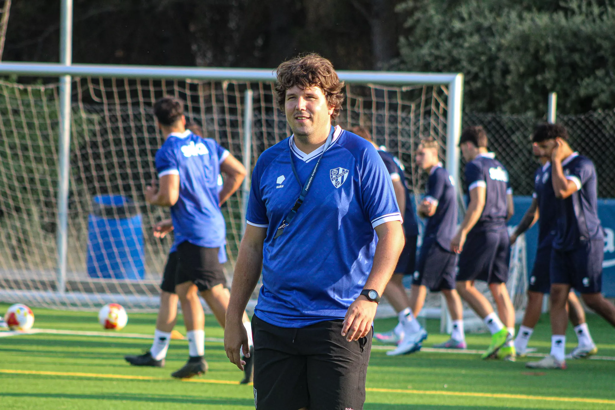 Luis Arcas dirigió al Huesca B en la última temporada. Foto: SD Huesca