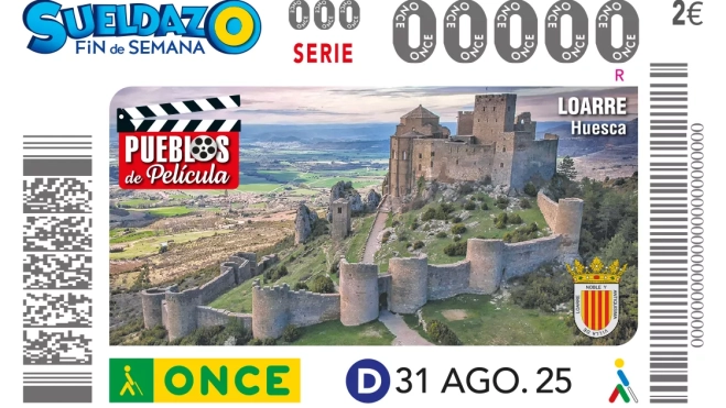 Cupón de la ONCE sobre el Castillo de Loarre