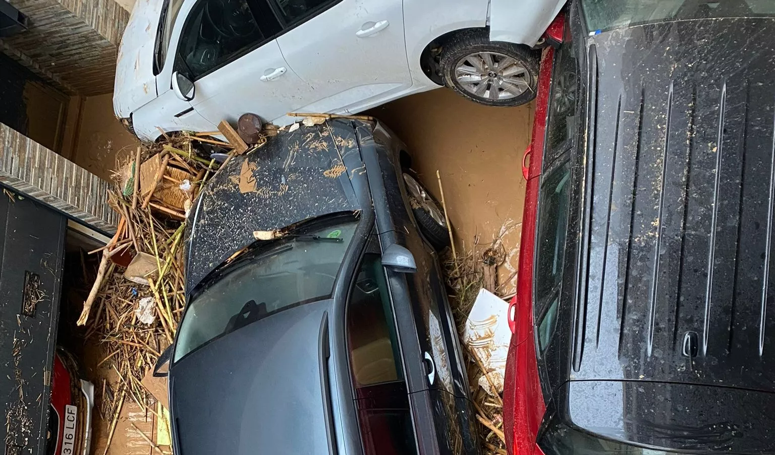 Catarroja tras la dana, donde se encontraba Ailen todavía embarazada.