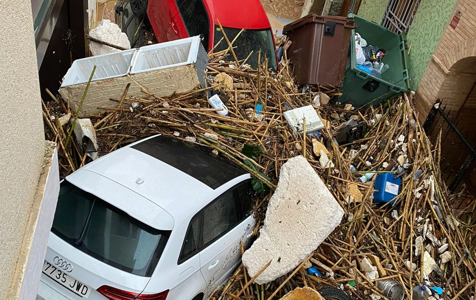 Aspecto de Catarroja tras la dana.