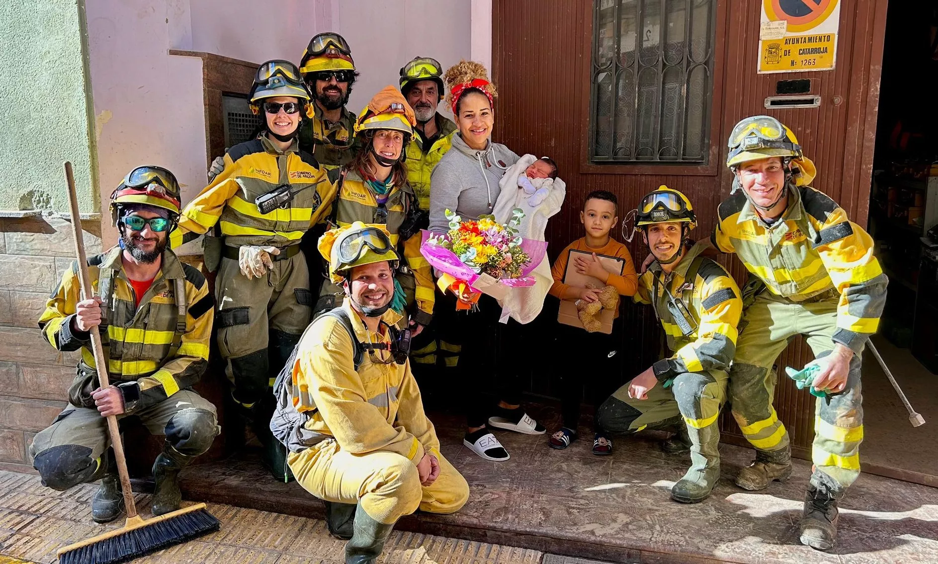 El operativo del Gobierno de Aragón con Ailen y sus hijos.