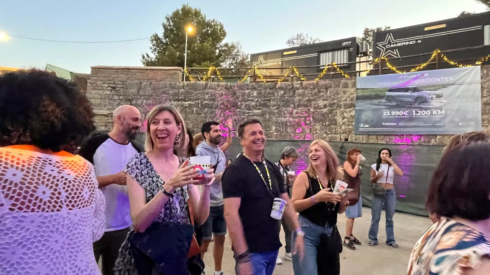 Actuación de Javier Ojeda en el Metro Festival 2025 en Almudévar. Foto Mercedes Manterola