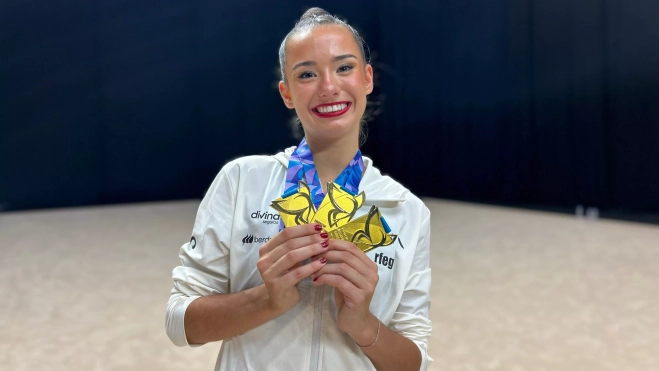 Inés Bergua, con los tres oros del Campeonato de Europa Inés Bergua, con los tres oros del Campeonato de Europa