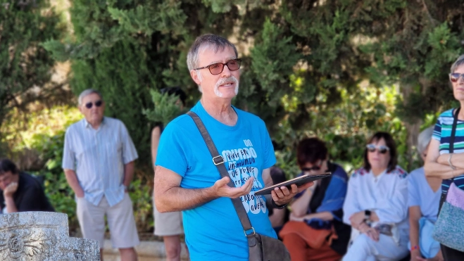 Conmemoración del 23 de agosto por el Colectivo Ciudadano de Huesca. Foto Myriam Martínez Conmemoración del 23 de agosto por el Colectivo Ciudadano de Huesca. Foto Myriam Martínez