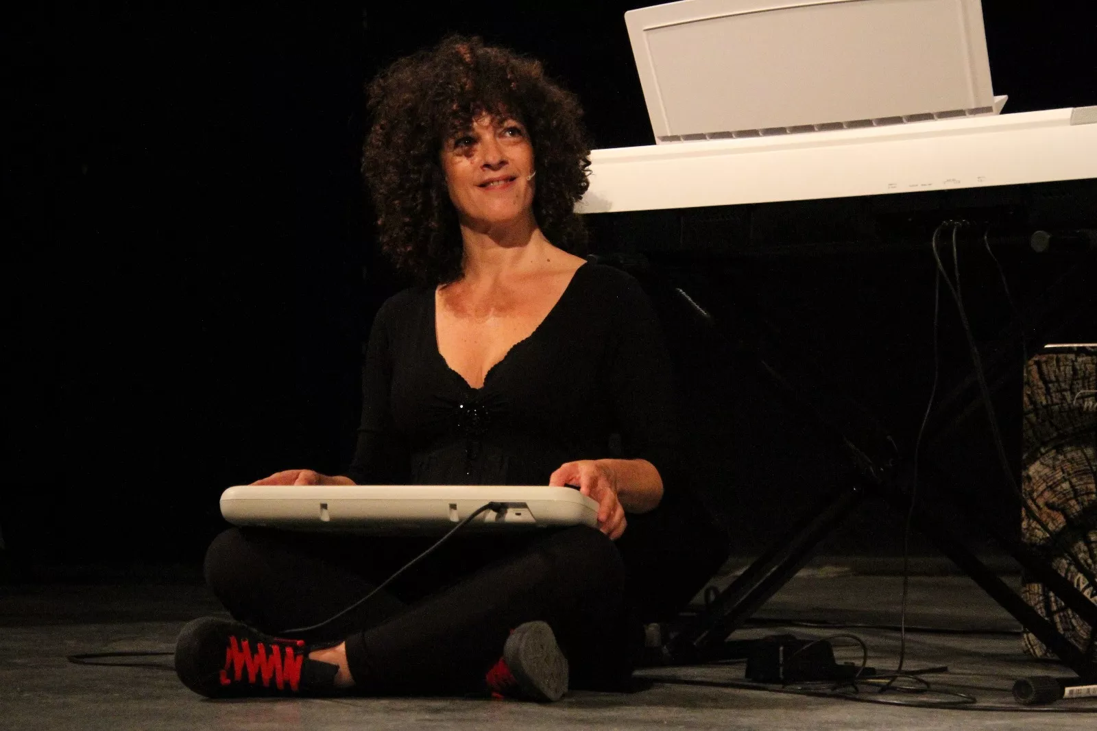 Pato Badián y Cristina Verbena representando VOZ(es) en Robres. Foto Carlos Neofato