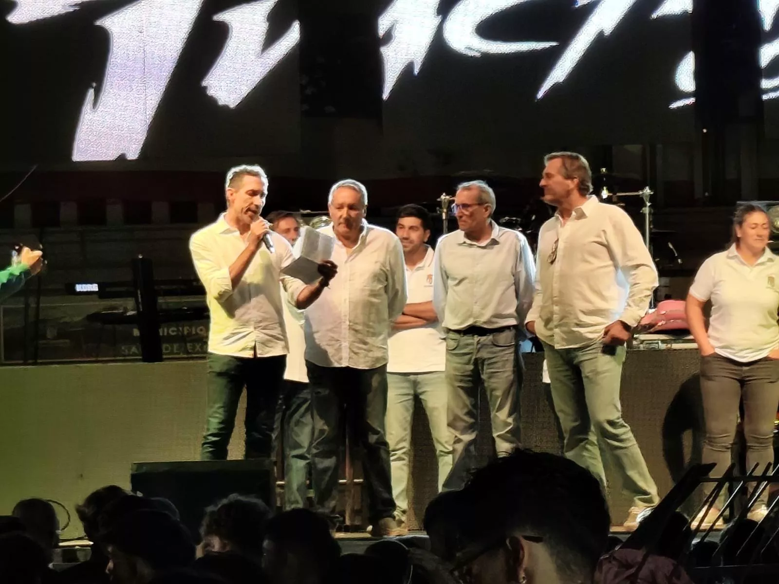 Tomás Luna y sus compañeros creadores del Boloencierro en Mataelpino