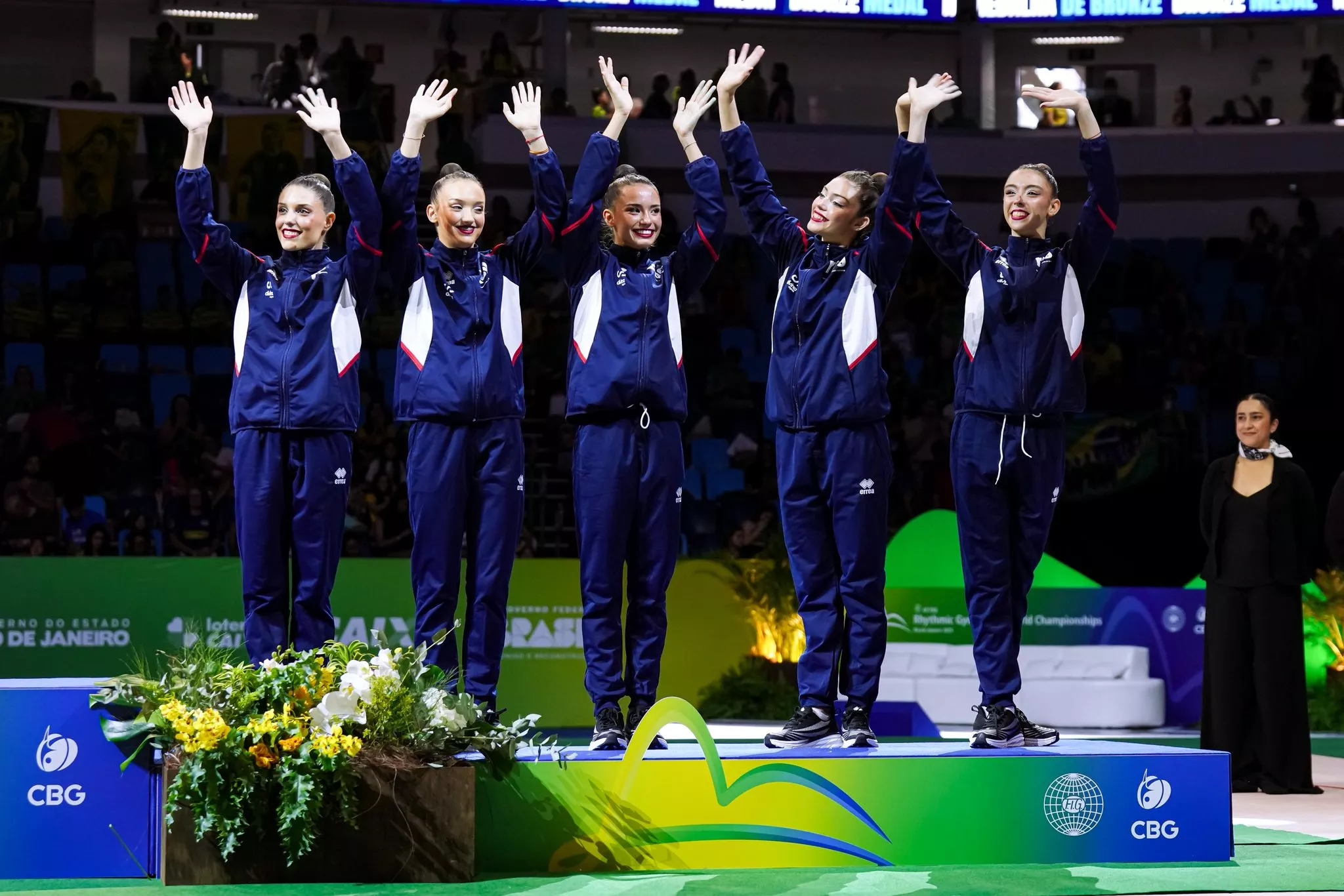  Inés Bergua y España en las finales de 5 cintas y Mixto del Mundial. Foto RFEG