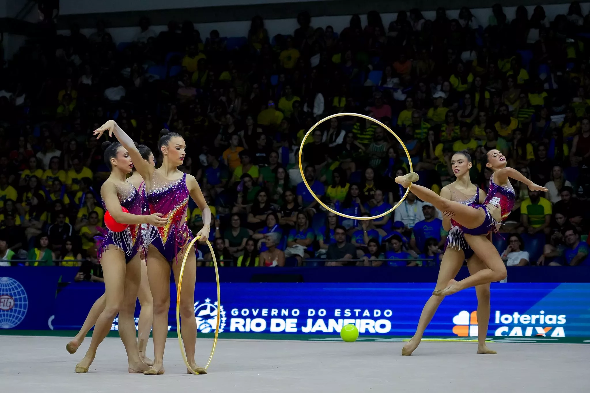  Inés Bergua y España en las finales de 5 cintas y Mixto del Mundial. Foto RFEG
