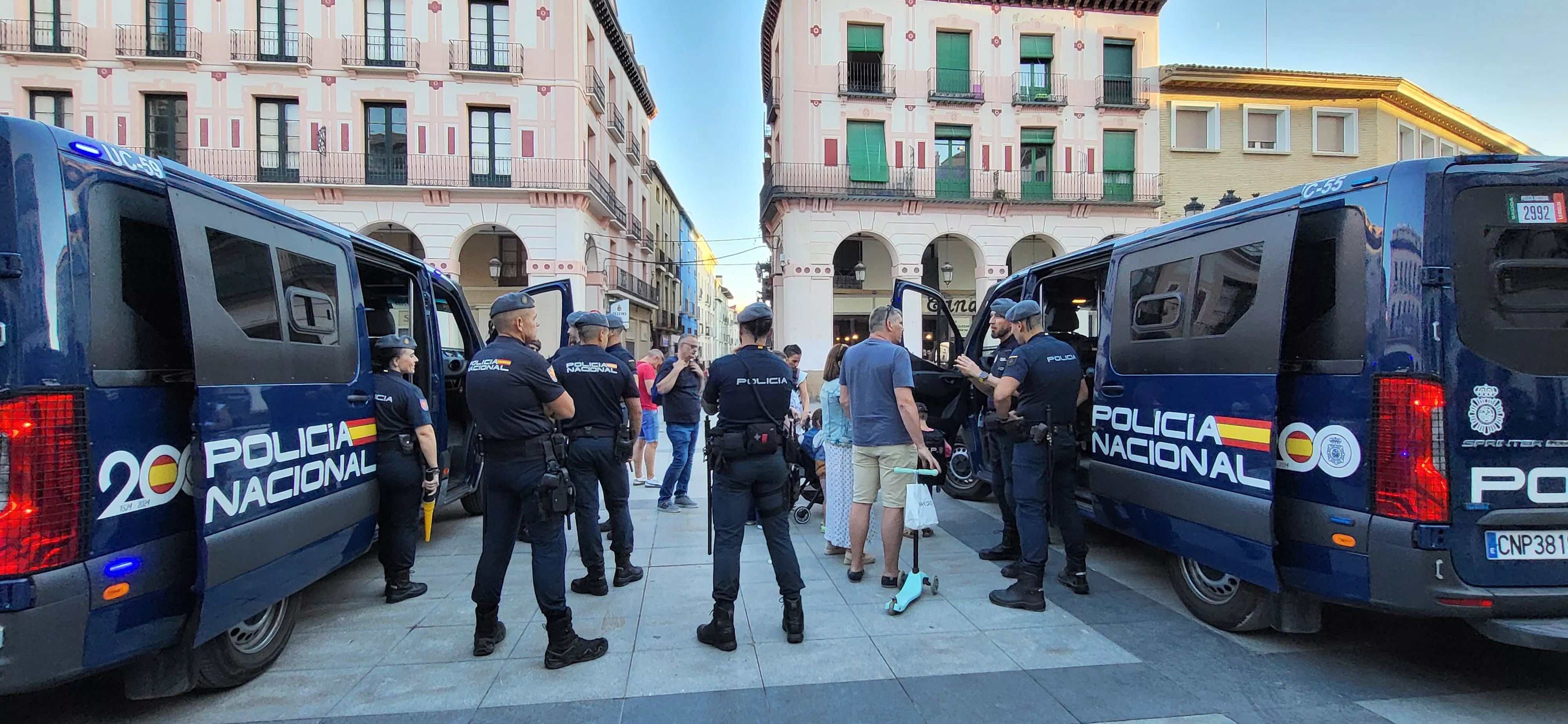 Presentación en Huesca del dispositivo de seguridad de la Vuelta Ciclista. Foto Mercedes Manterola
