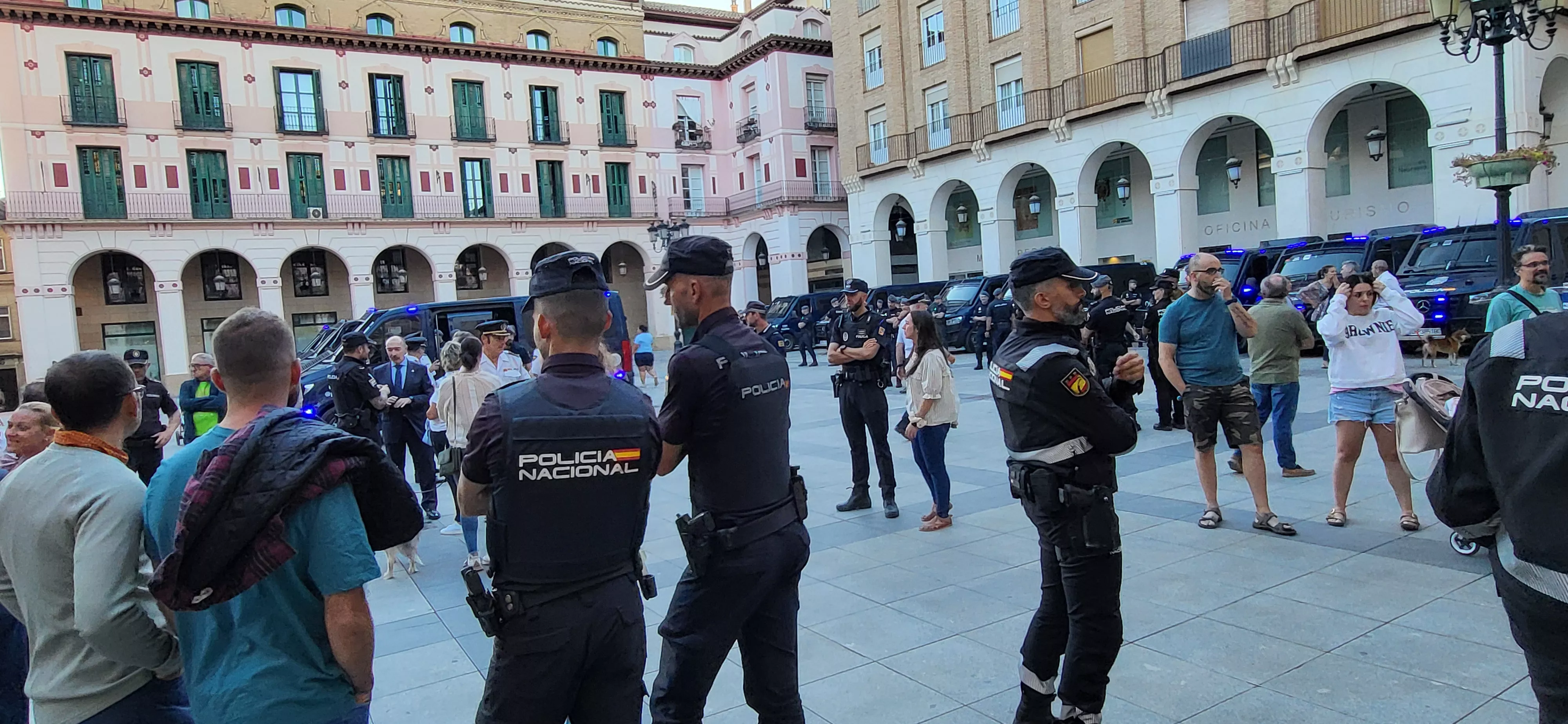 Presentación en Huesca del dispositivo de seguridad de la Vuelta Ciclista. Foto Mercedes Manterola