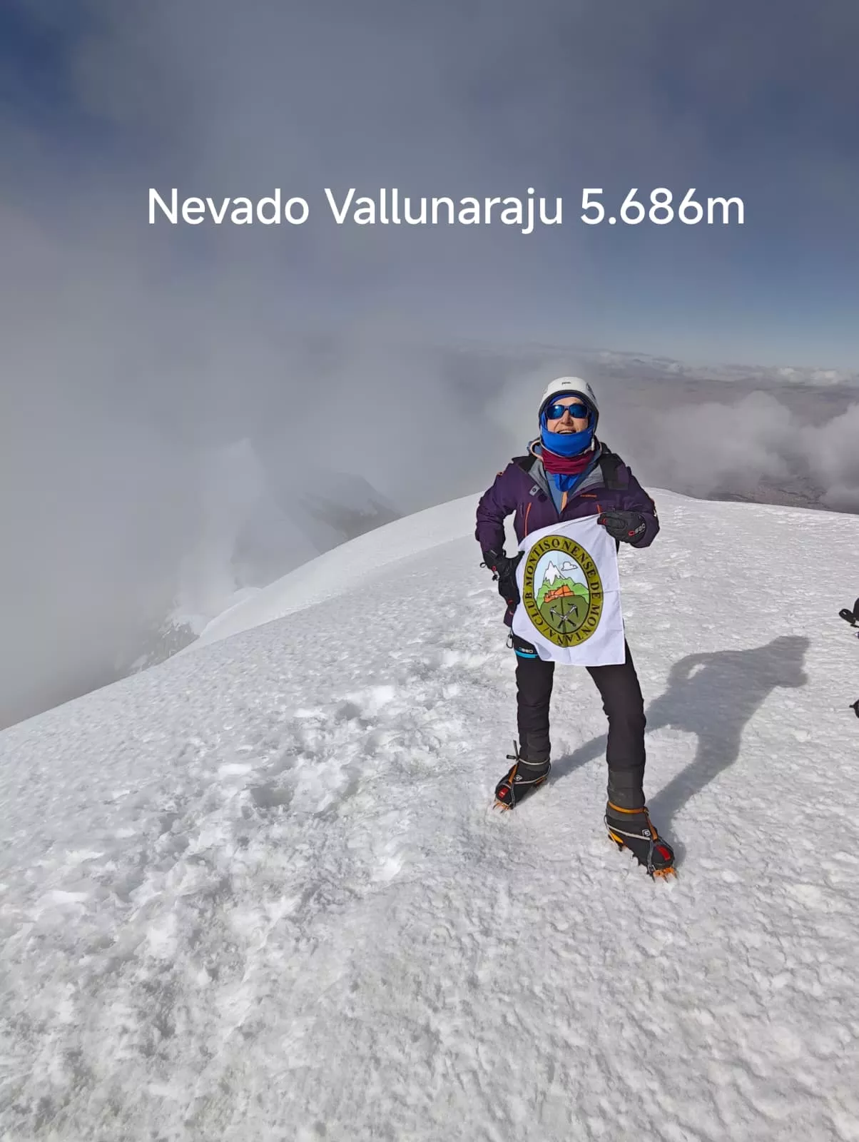 Alegría Barri en los Andes.