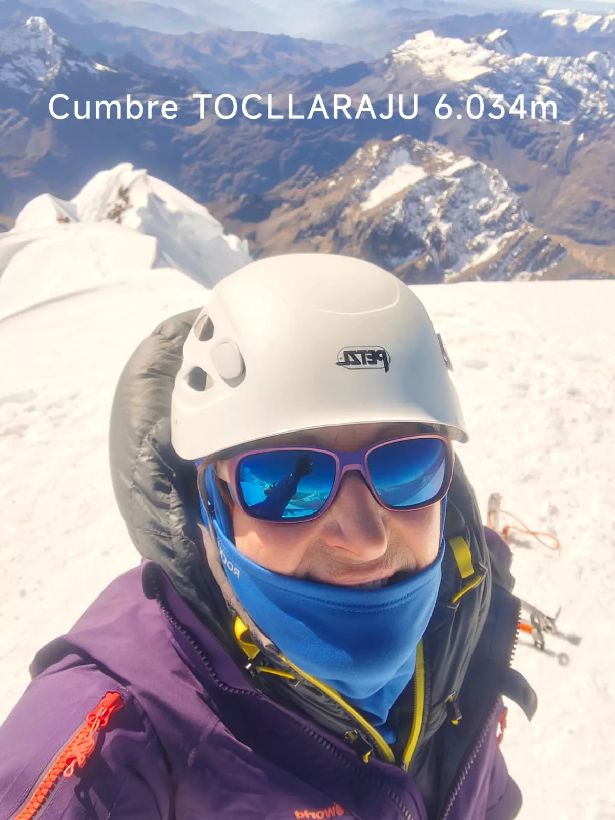 Alegría Barri en los Andes.