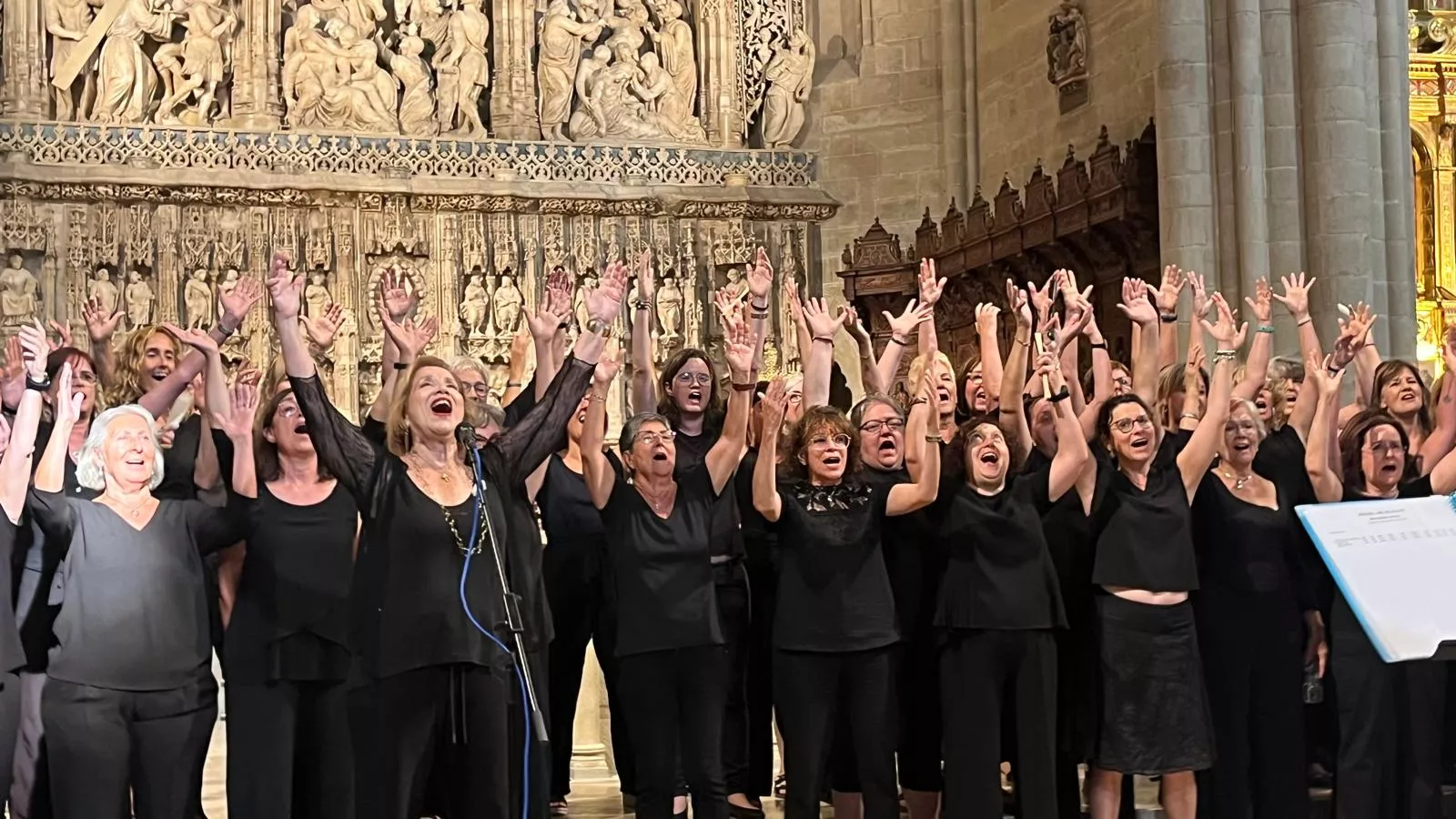Concierto de góspel de Cor de Cors en la Catedral de Huesca. Foto Mercedes Manterola