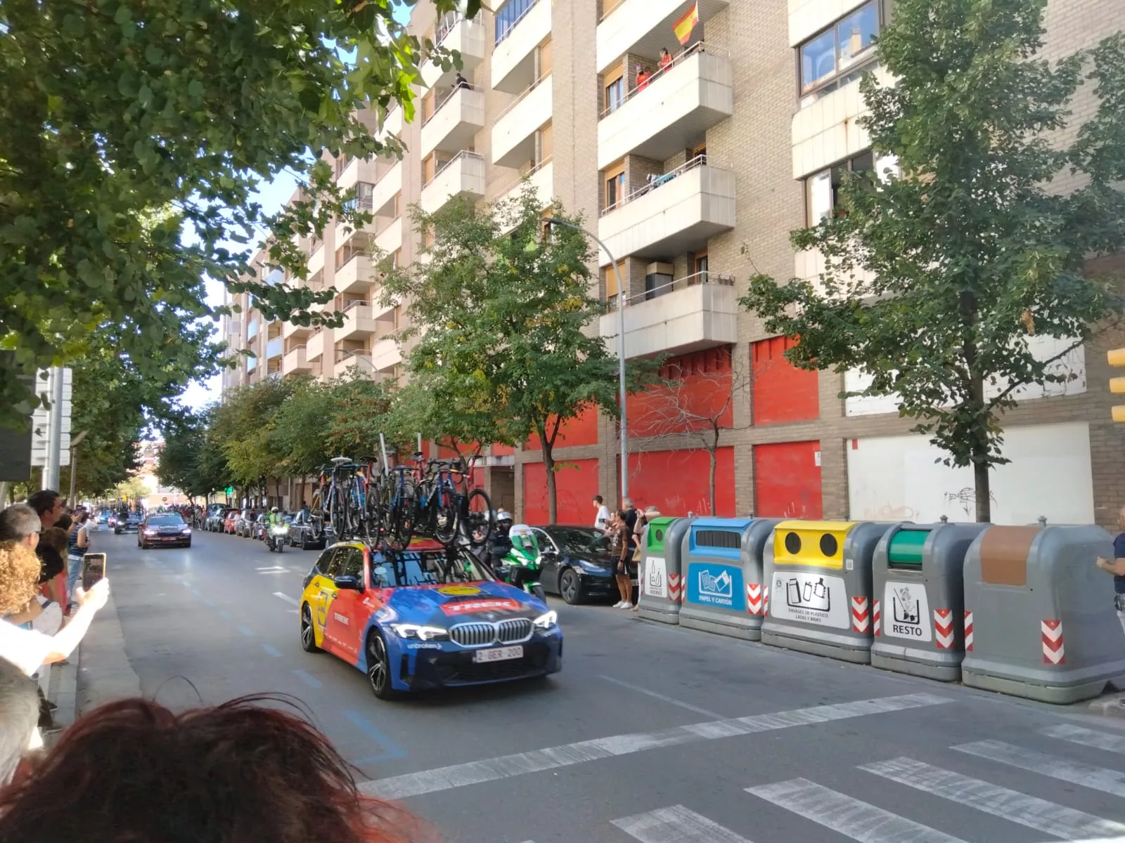 Paso por Huesca de la Vuelta Ciclista a España. Foto Javier García Salvatierra