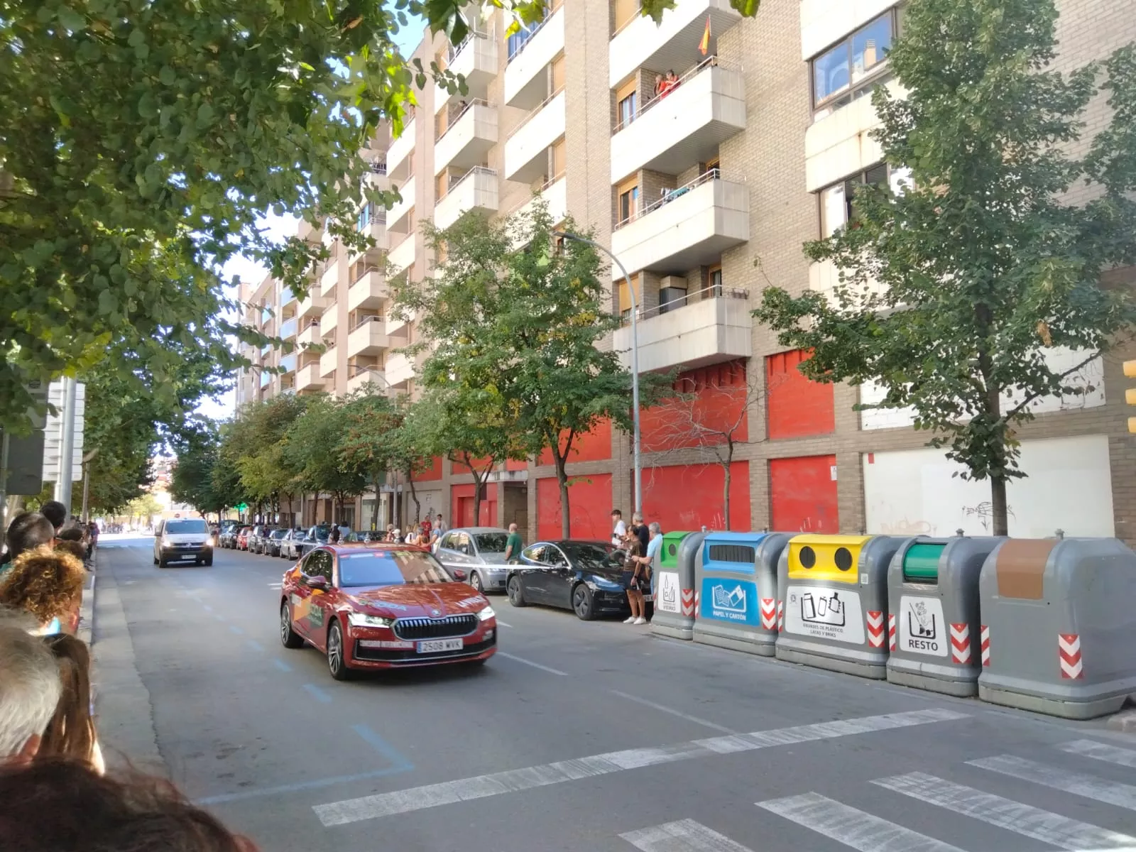 Paso por Huesca de la Vuelta Ciclista a España. Foto Javier García Salvatierra