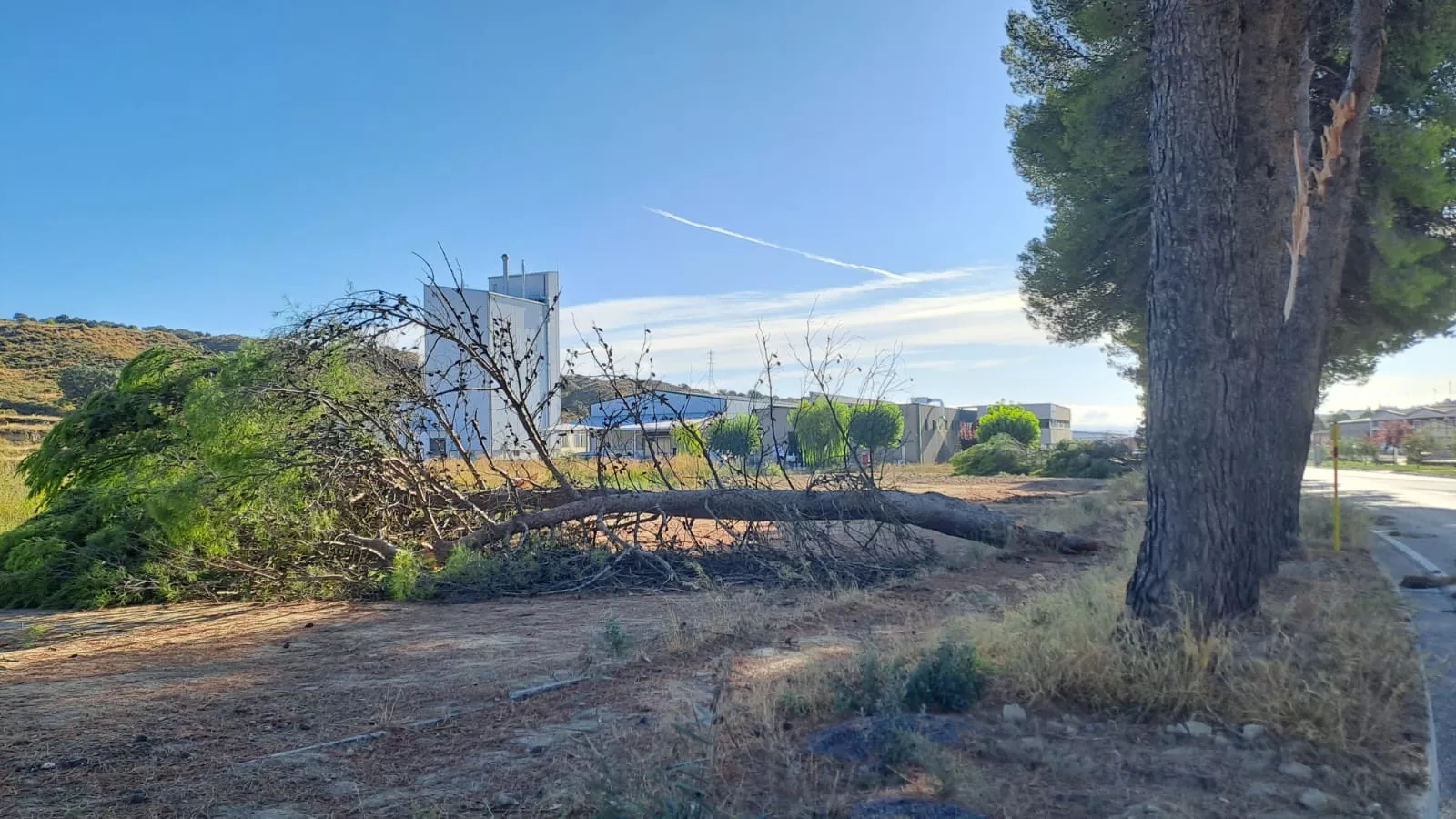 Daños del temporal en Binéfar y Barbastro
