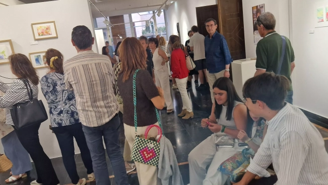 Exposición Bailando entre acuarelas de Marian Ruiz. Foto Myriam Martínez