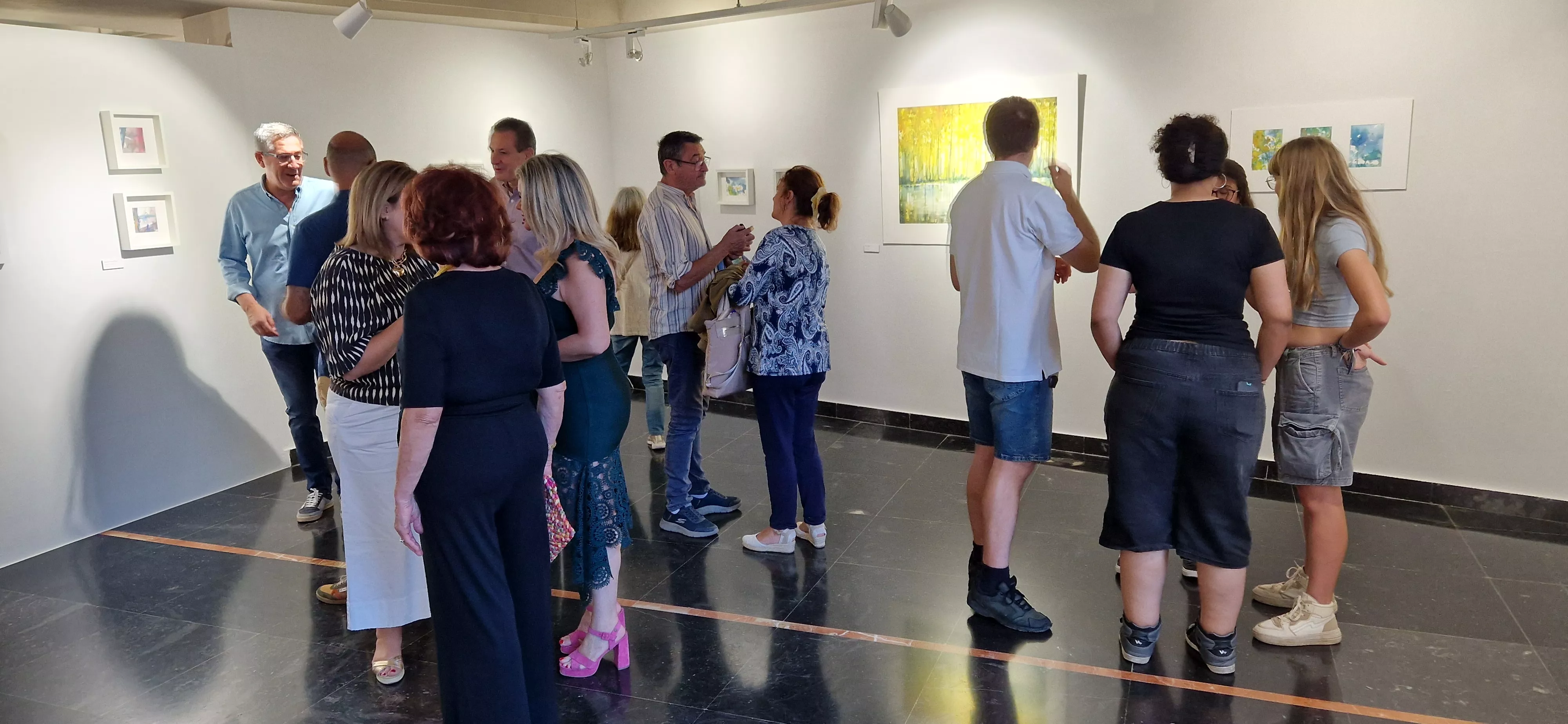 Exposición Bailando entre acuarelas de Marian Ruiz. Foto Myriam Martínez