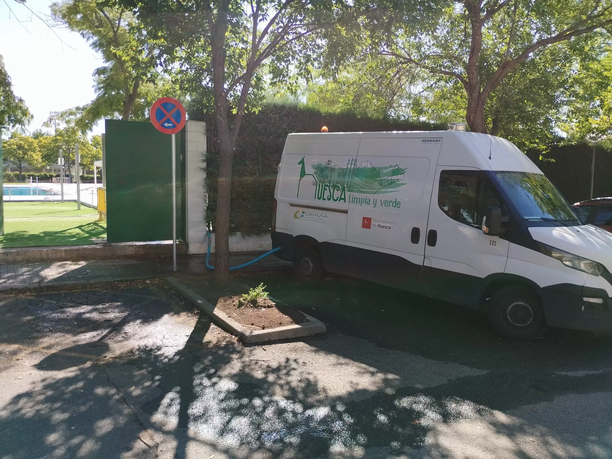 Reutilización del agua de las piscinas municipales de Huesca.