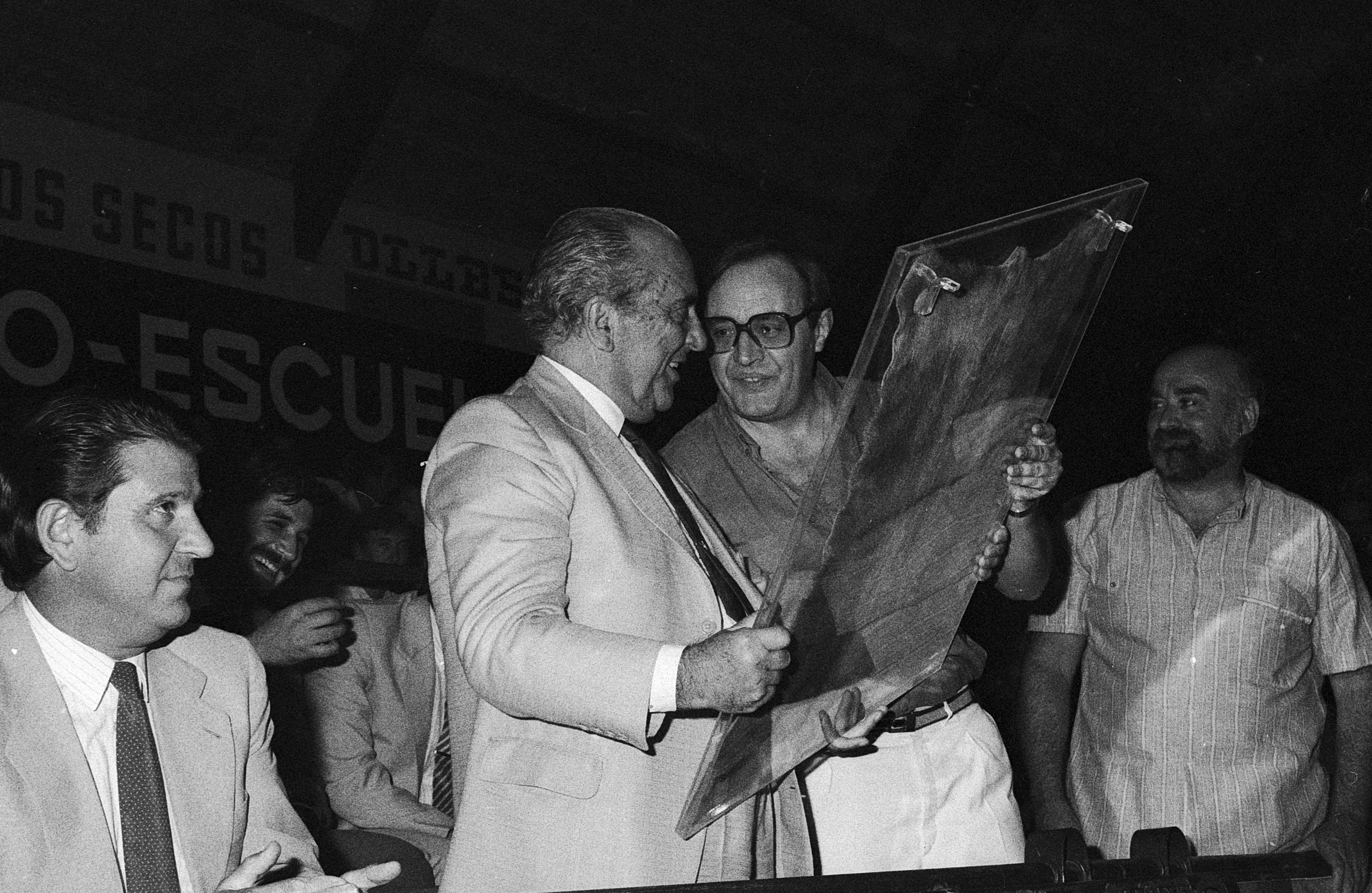 Primer partido del Peñas con el nombre de Huesca la Magia hace 40 años. Foto Víctor Ibáñez