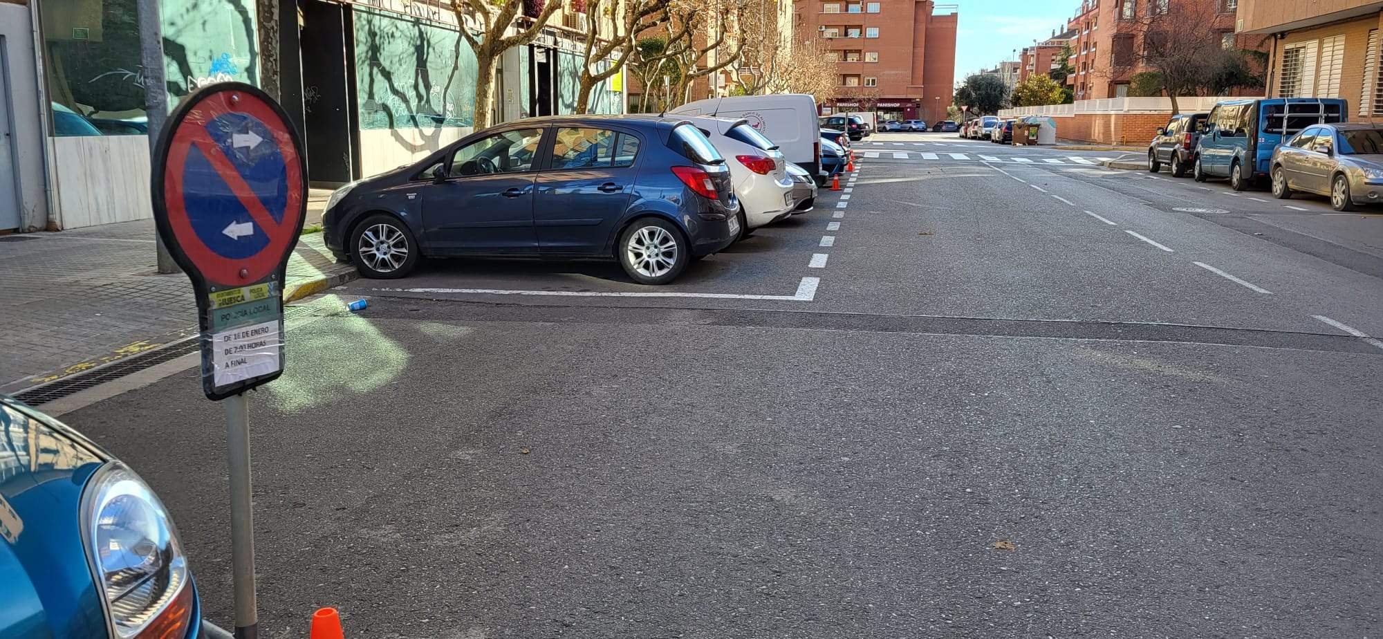 Uno de los tramosdonde estaba previsto incorporar la zona azul.