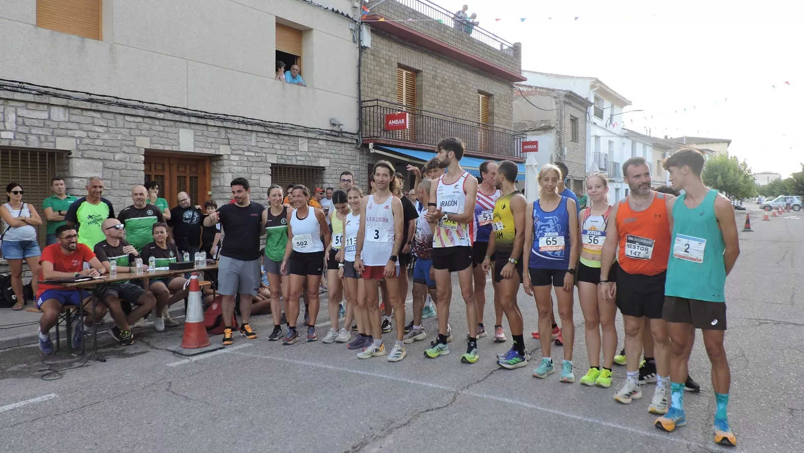 Bujaraloz 2025. Autoridades con los corredores