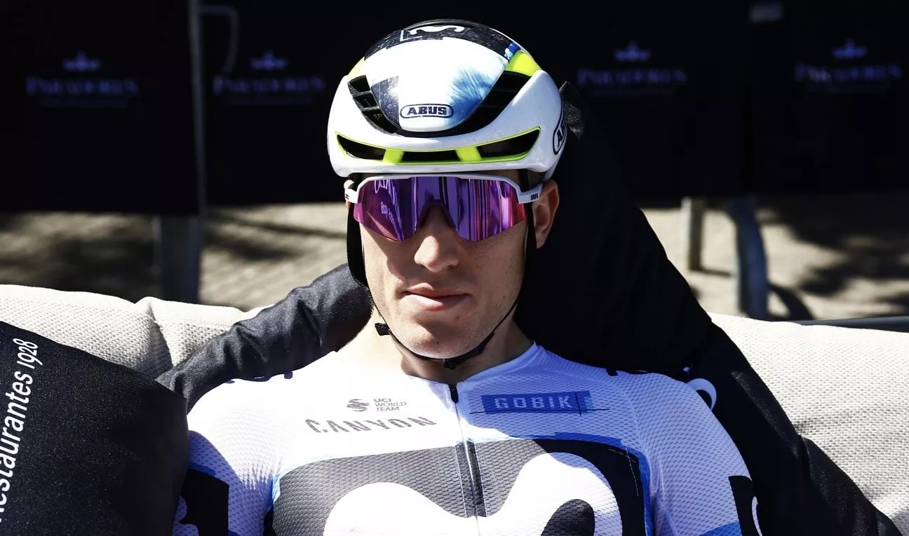 Pablo Castrillo abandona La Vuelta tras una caída en la 13ª etapa. Foto. Movistar Team