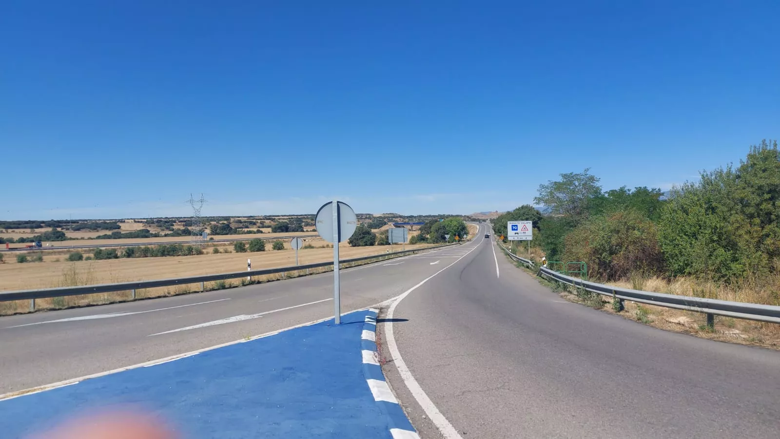 Tramo de Siétamo Huesca desde la rotonda que da acceso a la autovía Tramo de Siétamo Huesca desde la rotonda que da acceso a la autovía