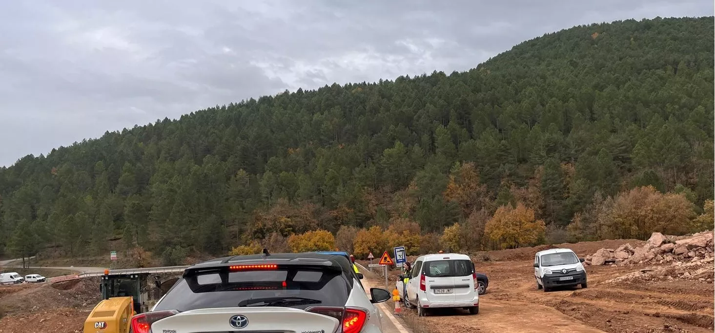 Obras en la carretera A-132.
