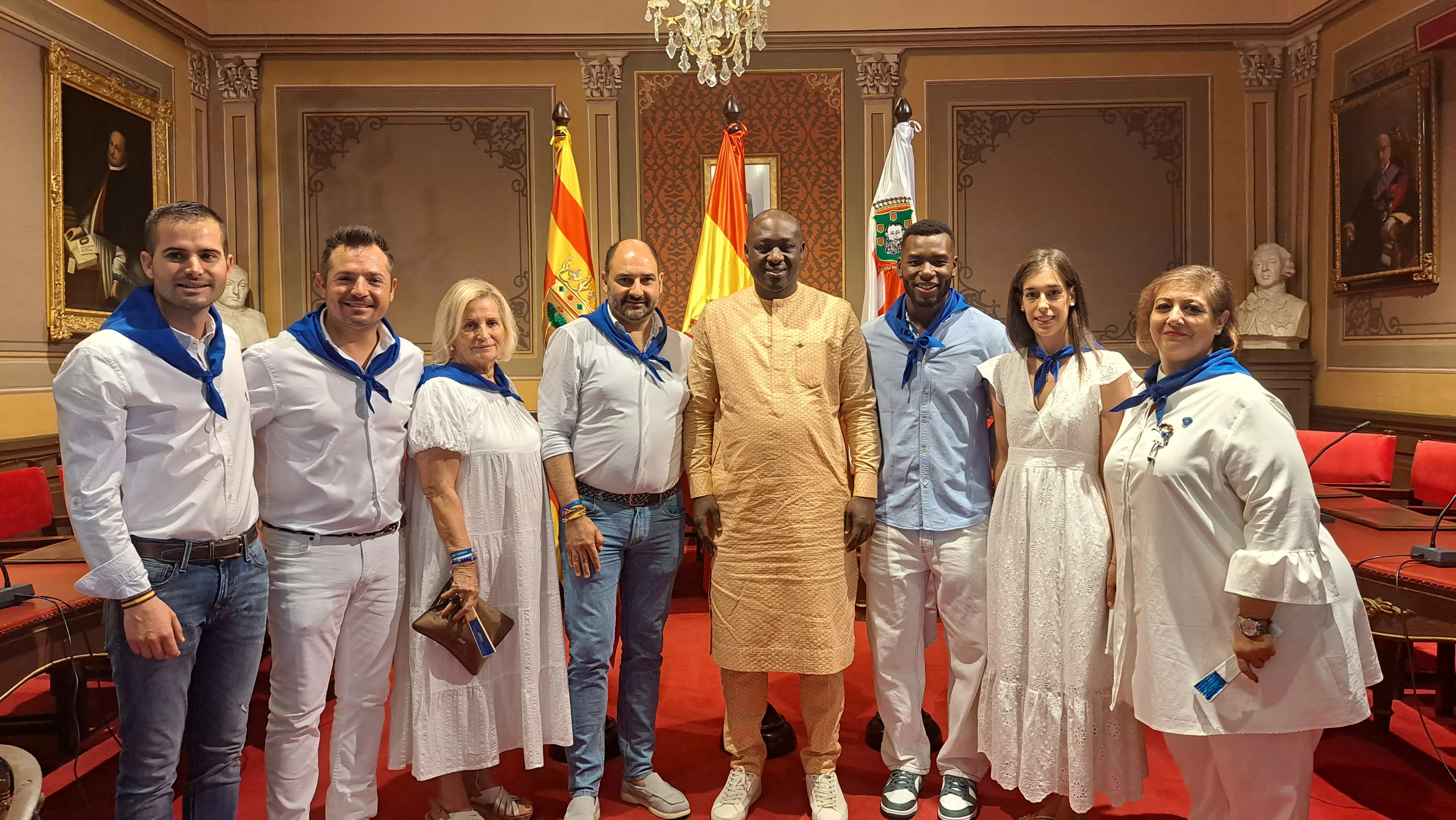 Con el alcalde de Pikine (Senegal)