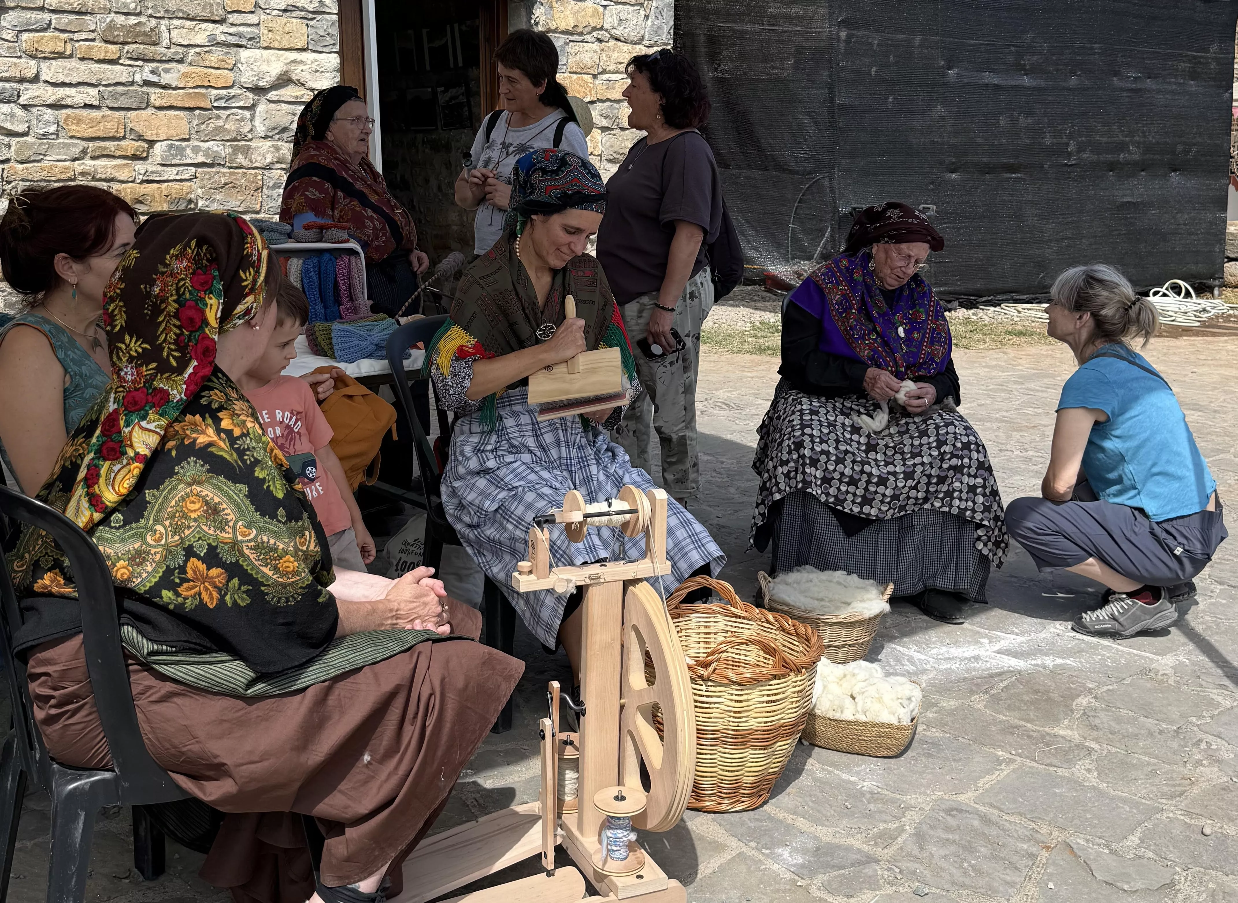 Filaderas en la Expoferia de Sobrarbe.