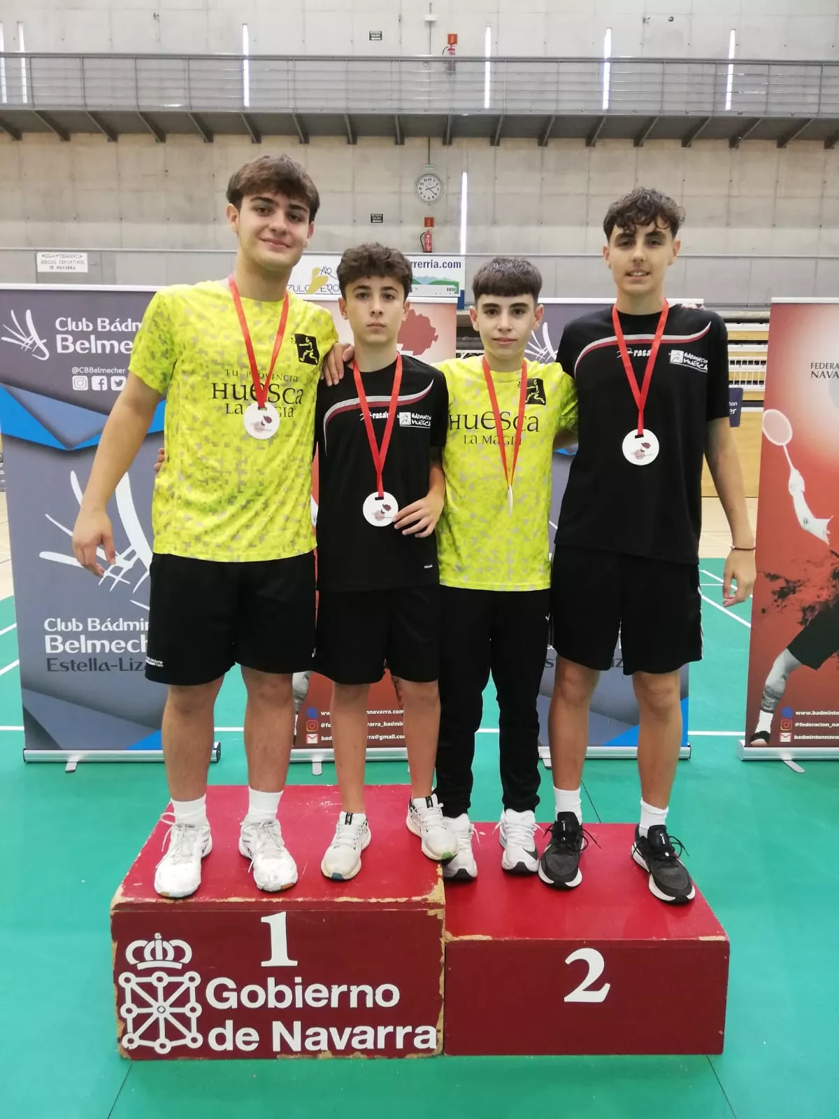 Medallistas de Bádminton Huesca La Magia en Estella 