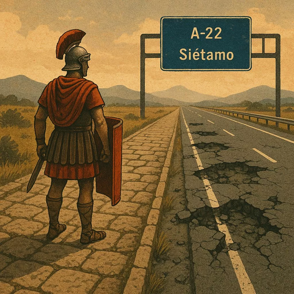 Un romano atisba la A 22 hasta Siétamo como solución al mal estado del firme