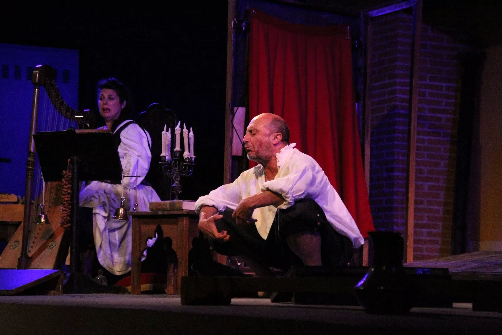 Pepe Viyuela y Sara Águeda en el Corral de Comedias de Robres. Foto Carlos Neofato