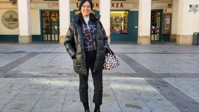 Lorena Orduna, en la Plaza López Allué Lorena Orduna, en la Plaza López Allué