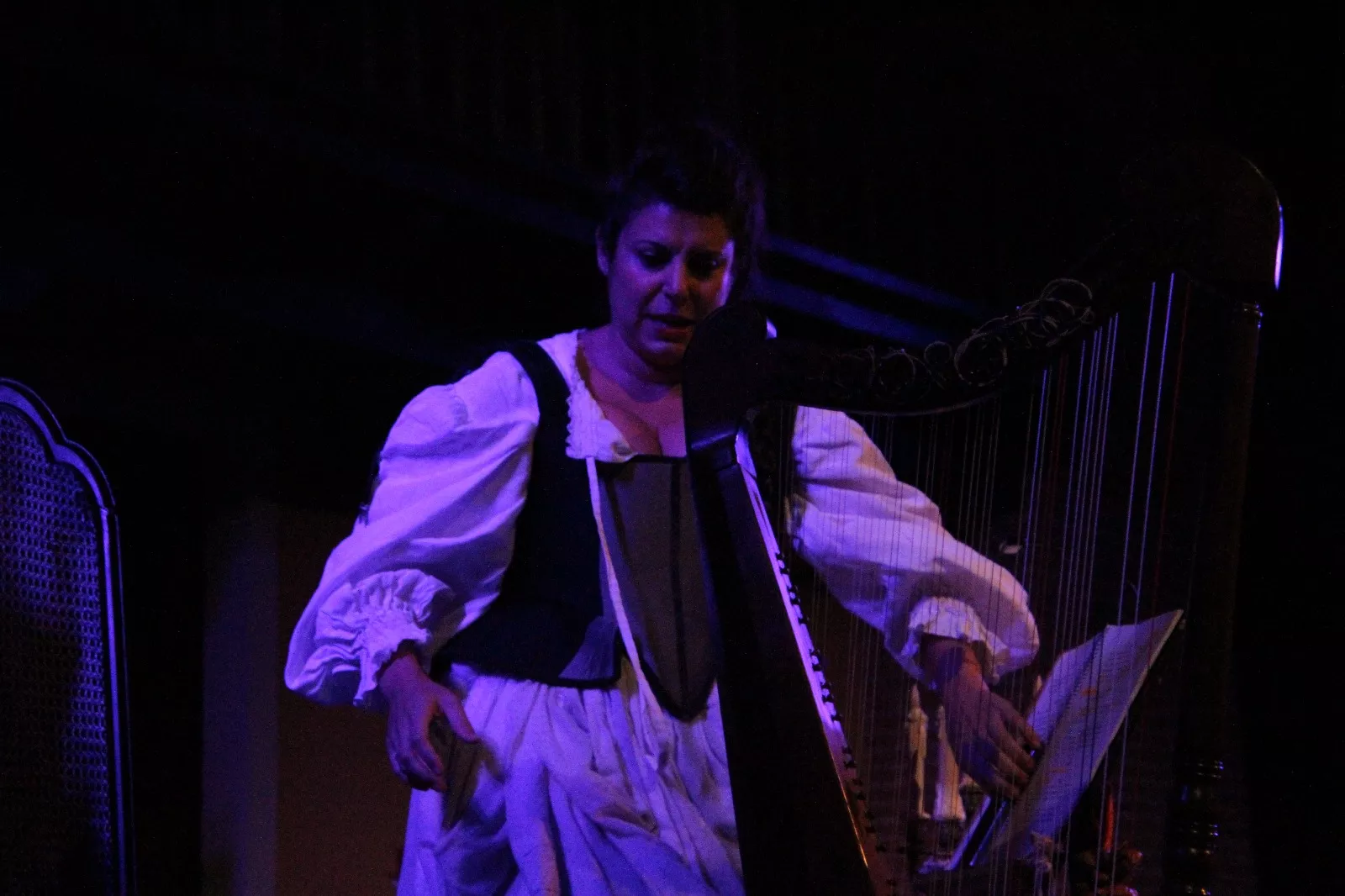 Pepe Viyuela y Sara Águeda en el Corral de Comedias de Robres. Foto Carlos Neofato