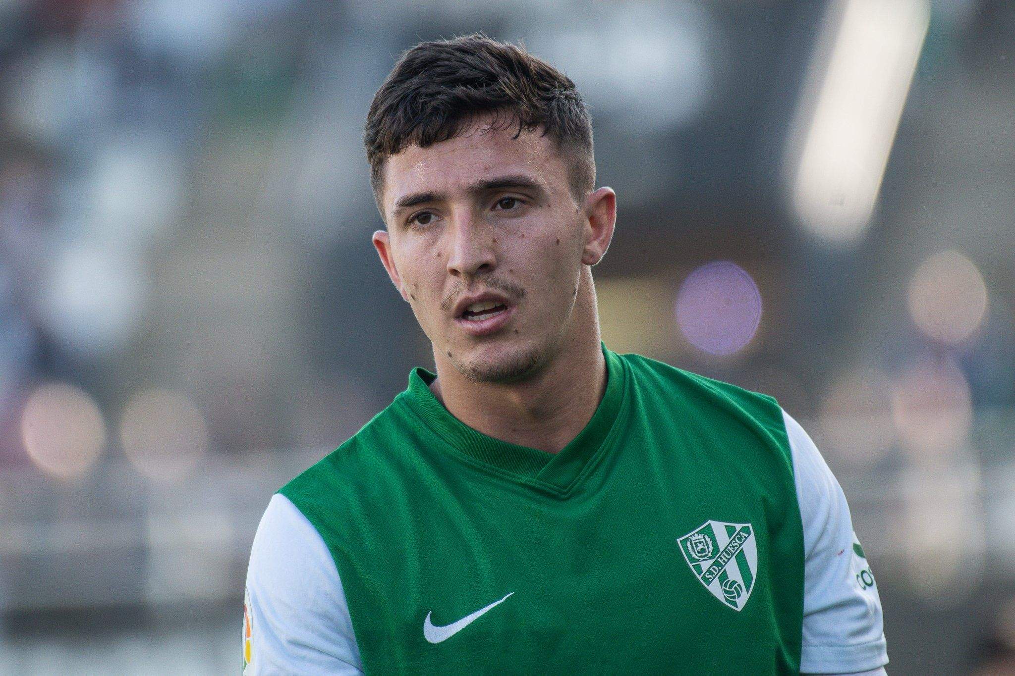 Dani Escriche, centenario con la SD Huesca en Cartagena. Foto: SD Huesca