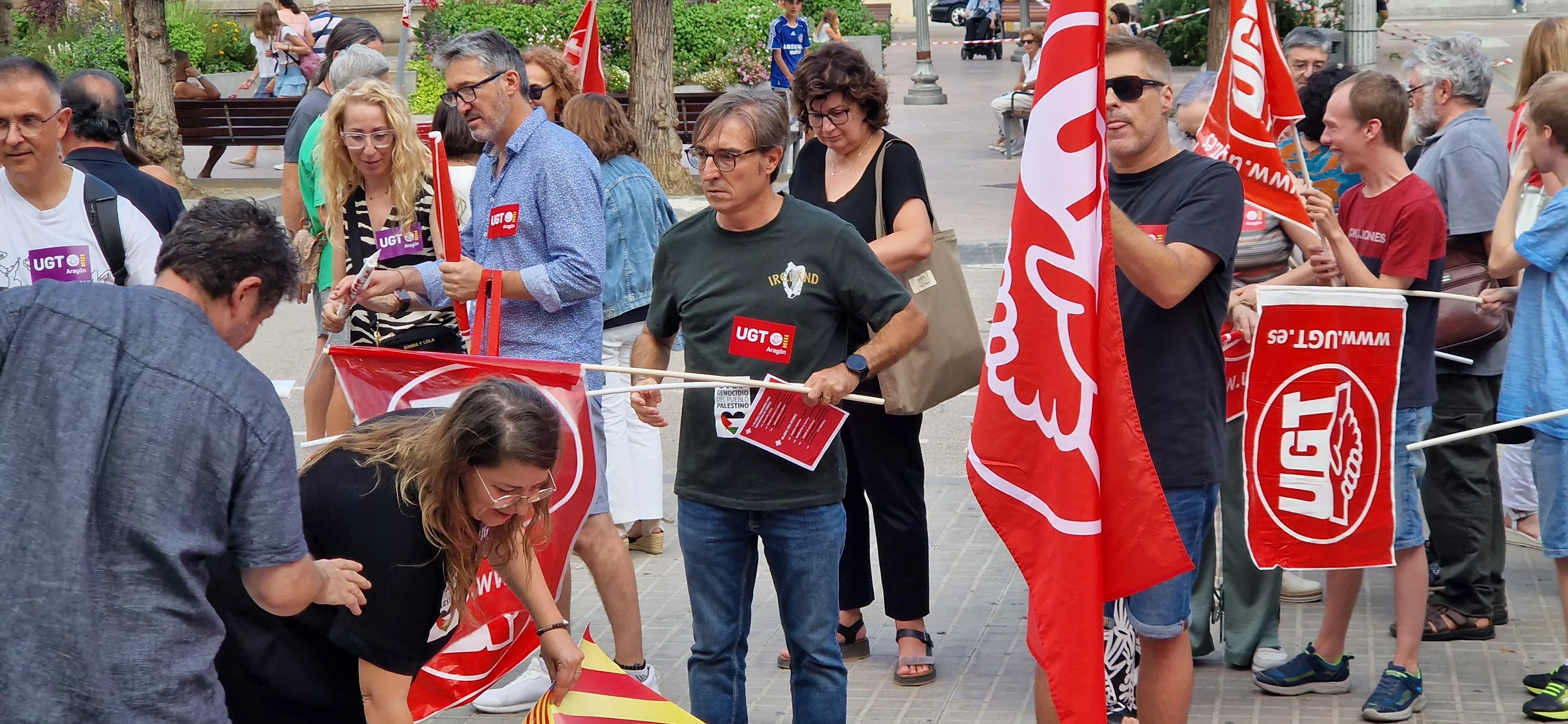 Concentración de UGT para pedir a Educación más recursos. Foto Myriam Martínez