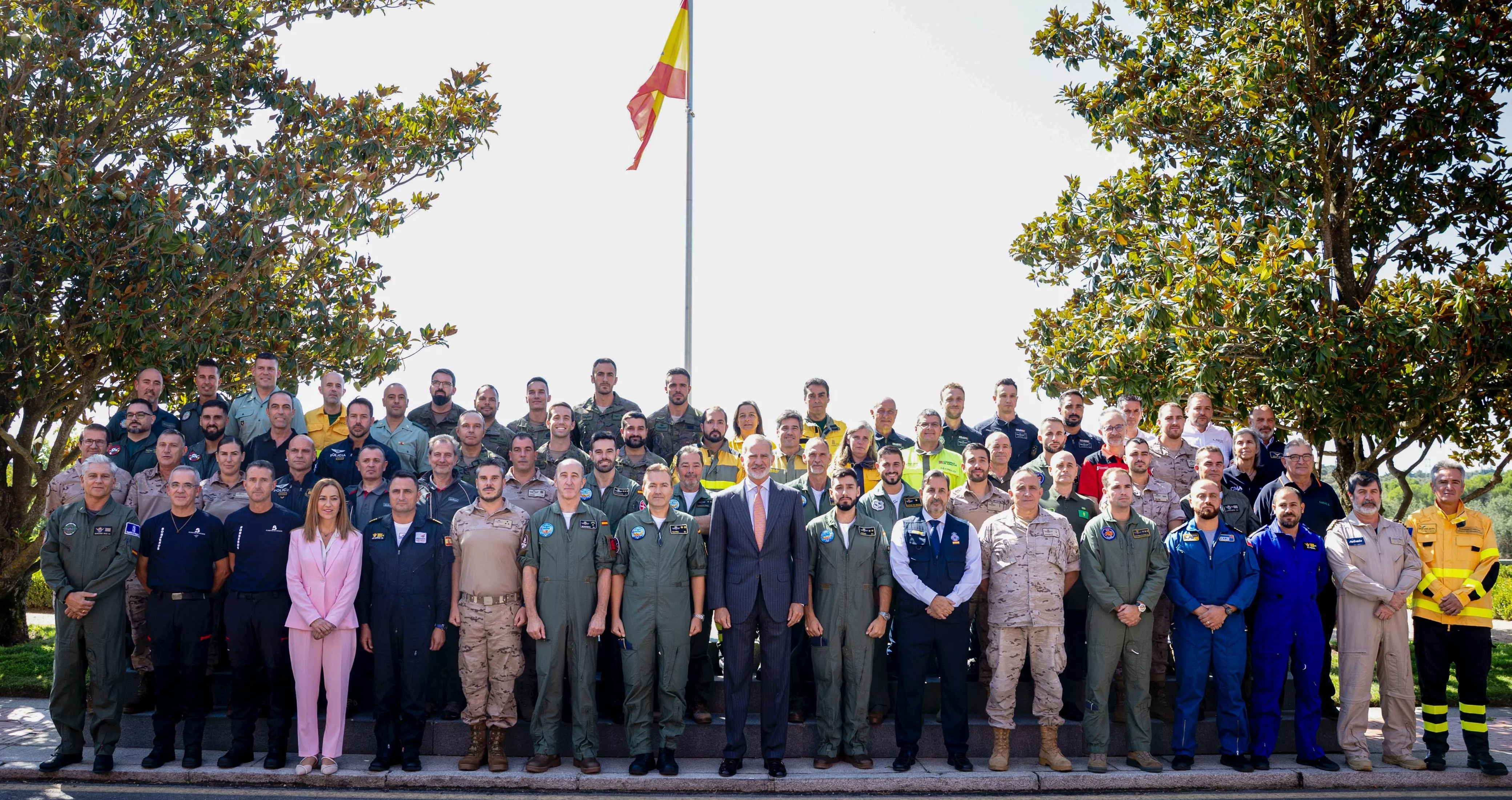 El jefe de sección de Incendios Forestales de Huesca, Francho Aso, ha asistido a la recepción de Felipe VI.