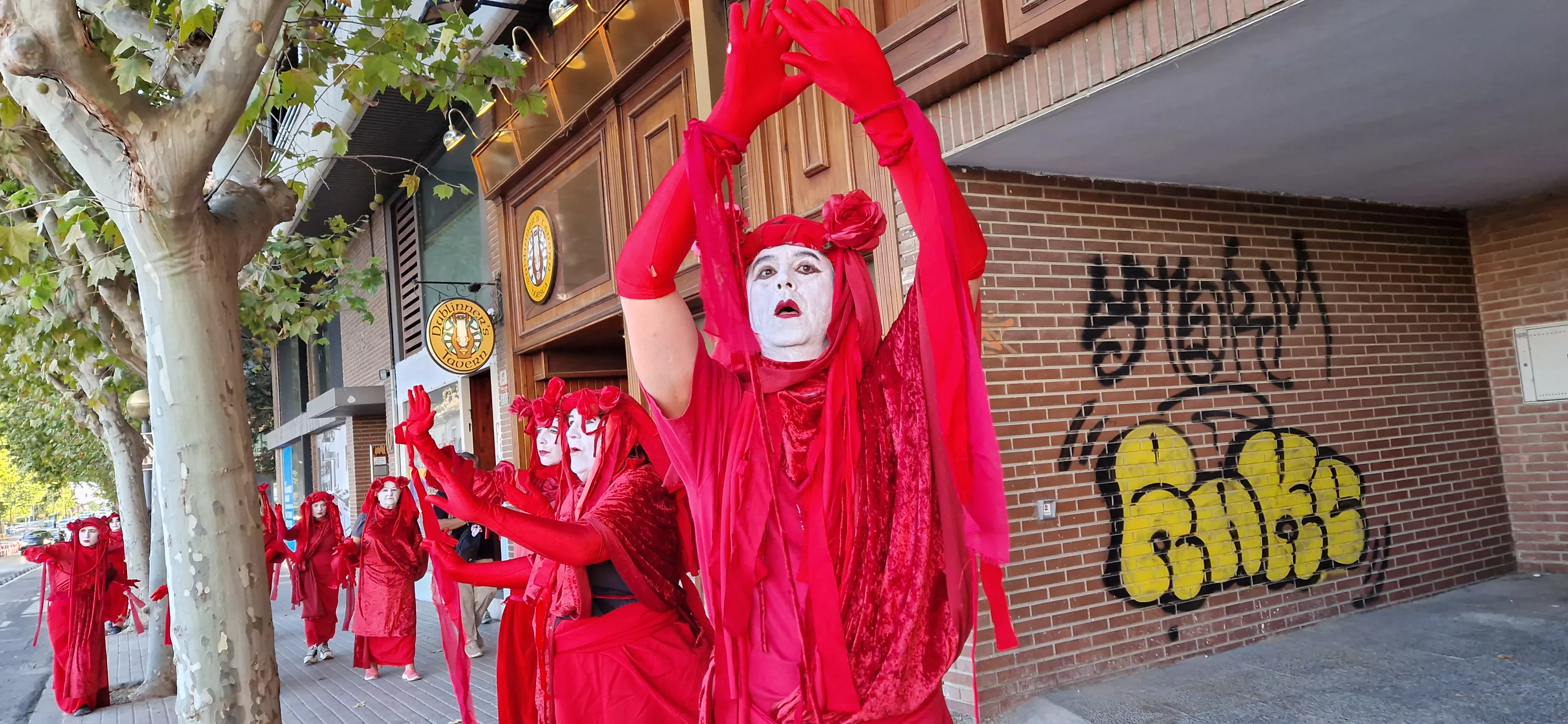 Manifestación en contra de la tala de árboles. Foto Myriam Martínez