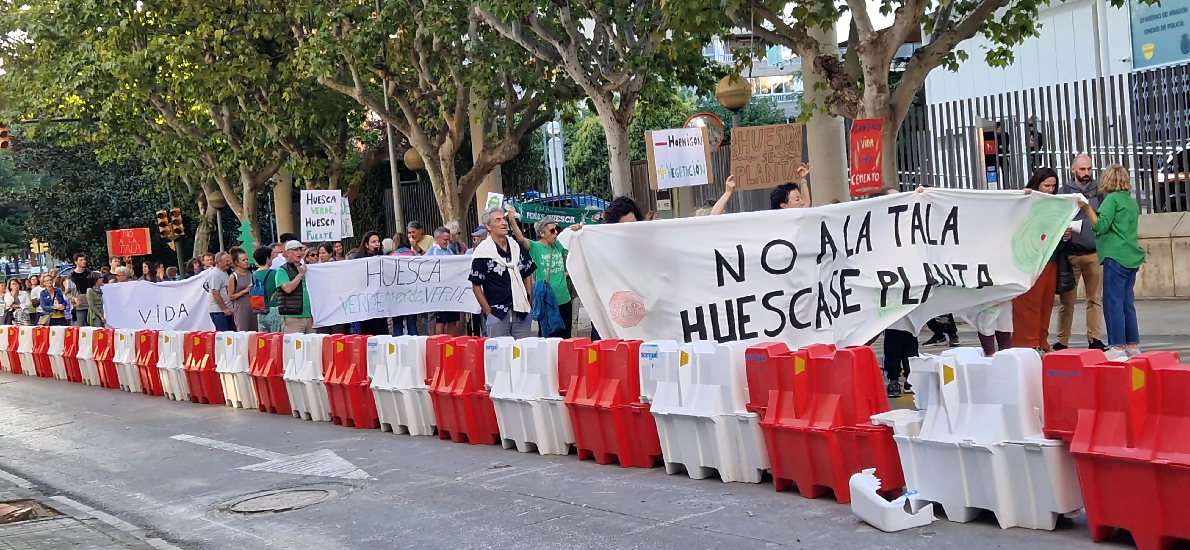 Manifestación en contra de la tala de árboles. Foto Myriam Martínez