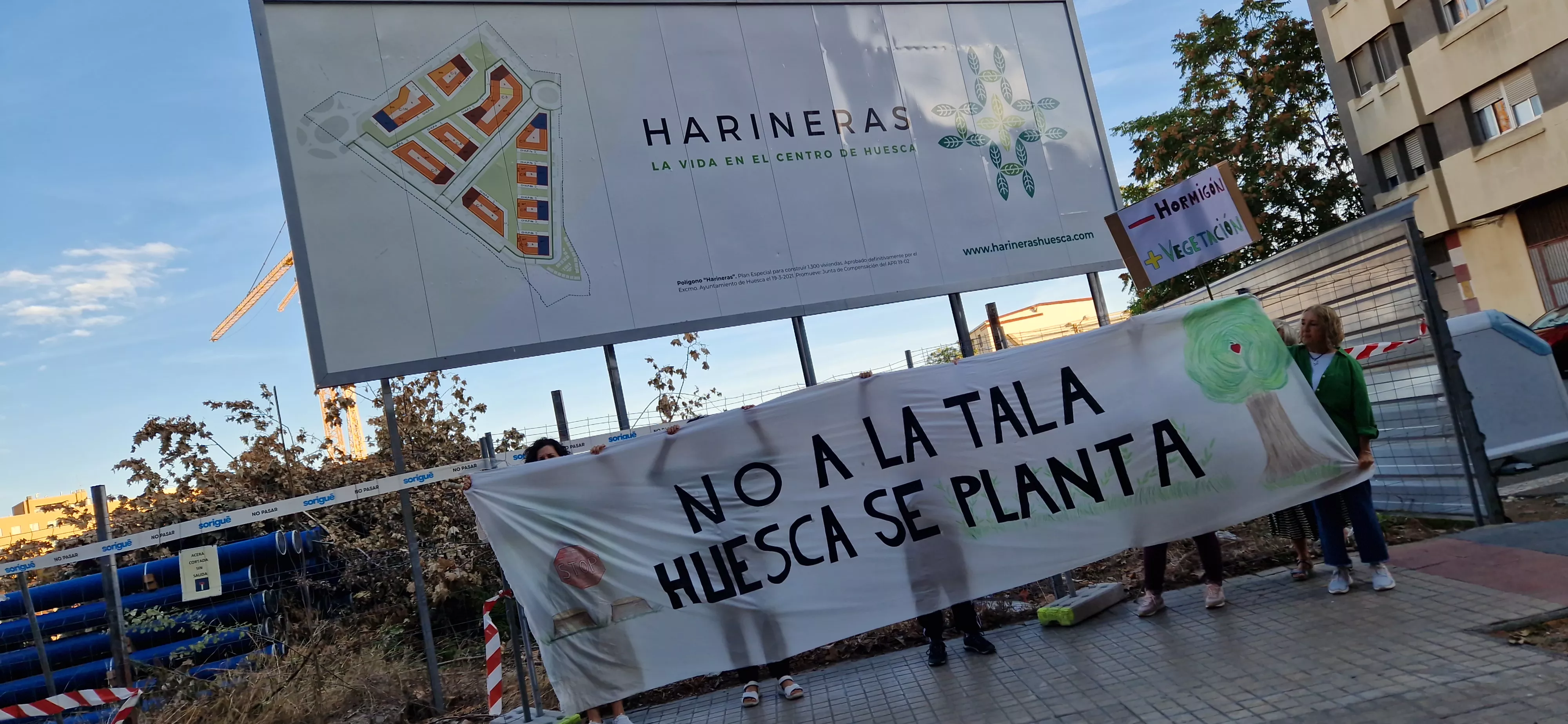 Manifestación en contra de la tala de árboles. Foto Myriam Martínez