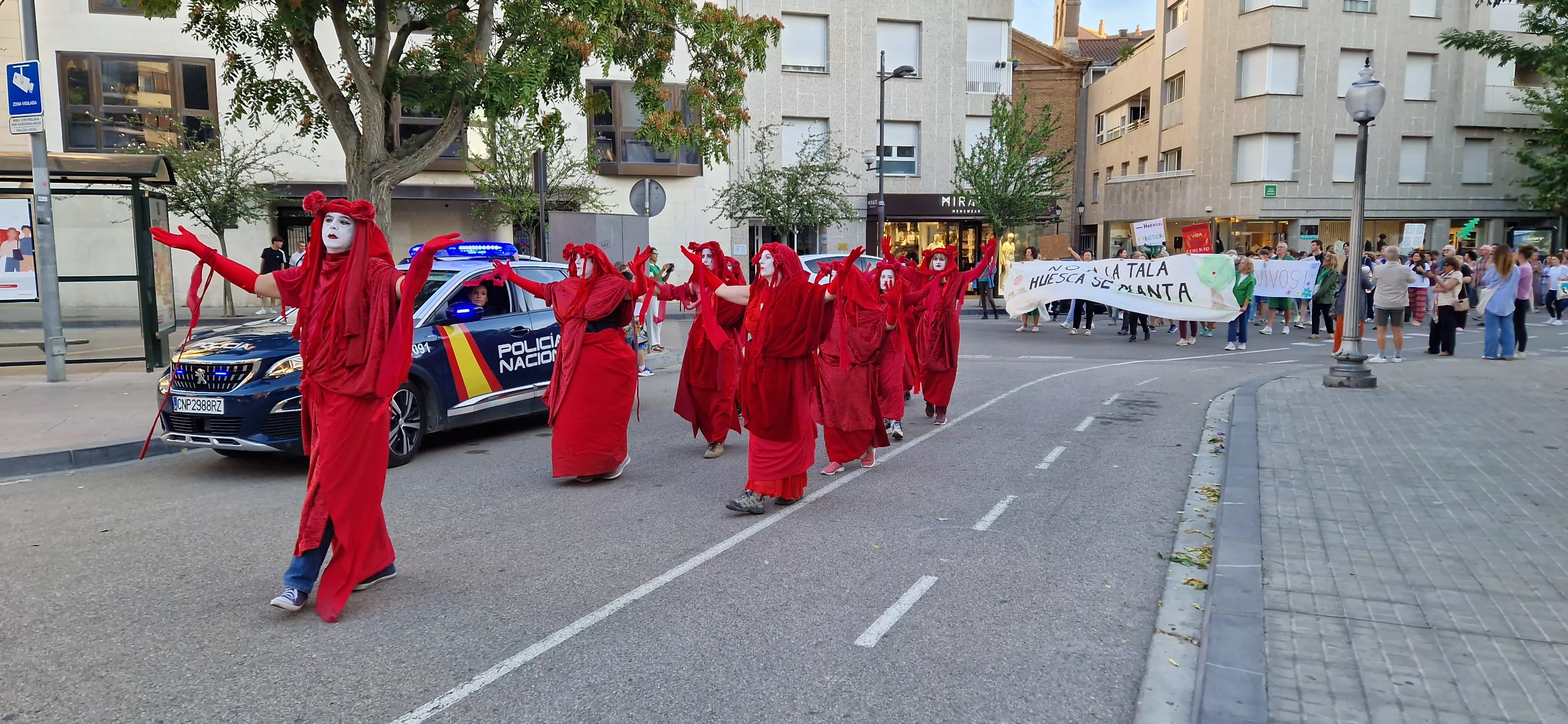 Manifestación en contra de la tala de árboles. Foto Myriam Martínez